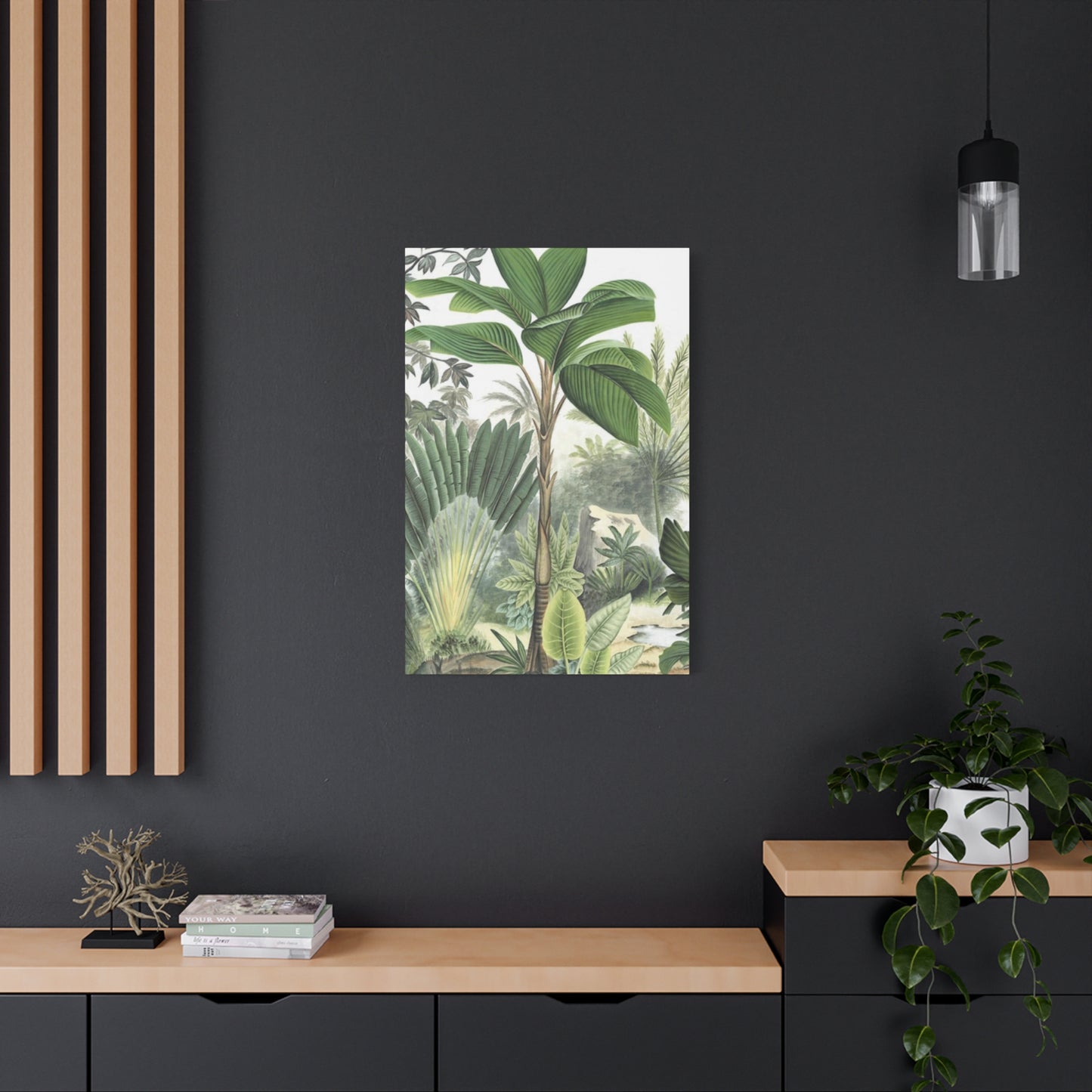 Palm Tree Green Leaves In Forest Wall Art & Canvas Prints