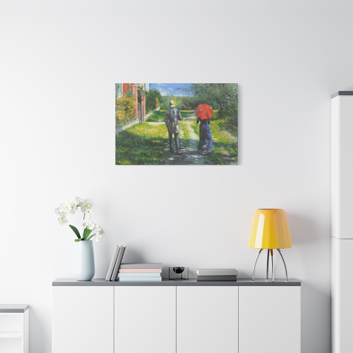 Walking Couple Gustav Painting Wall Art & Canvas Prints