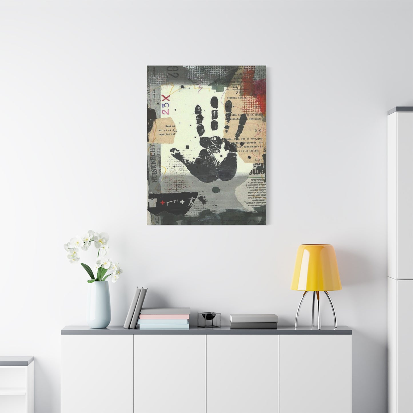 Handprint Abstract Mixed Media Wall Art & Canvas Prints