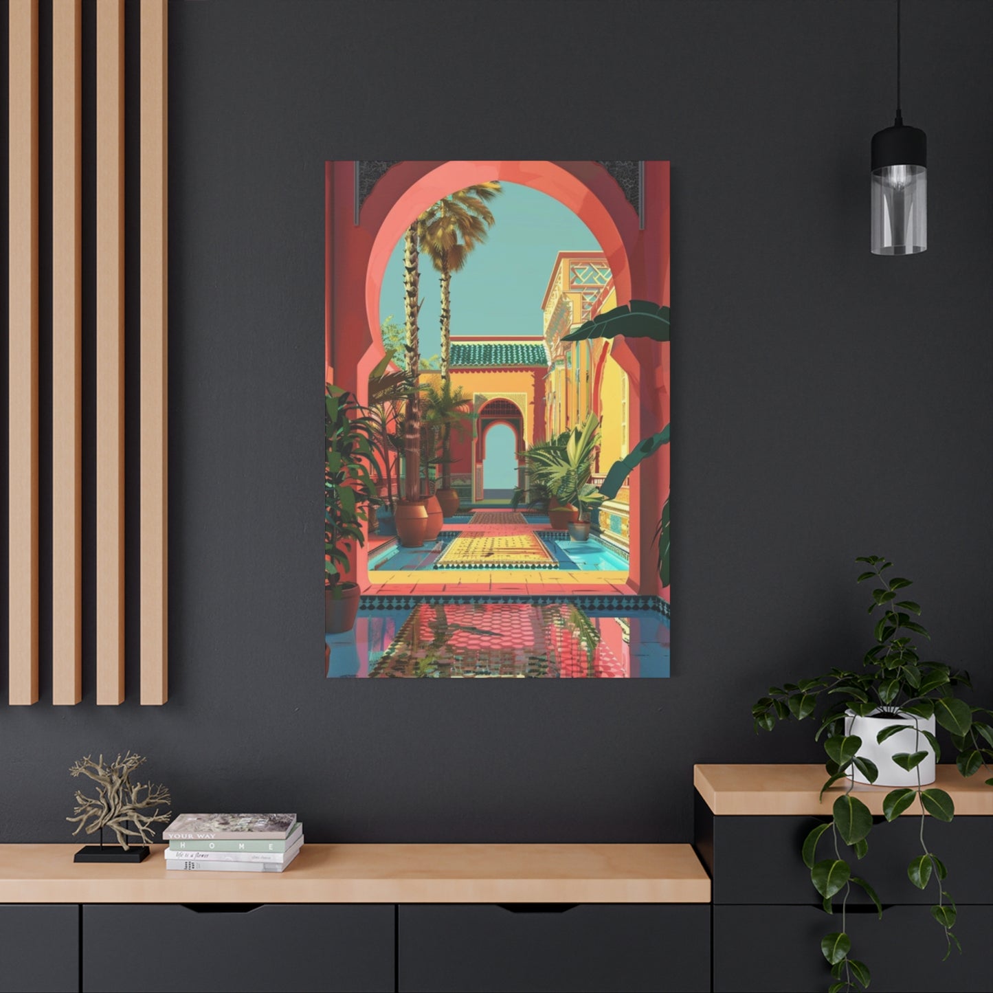 Red & Yellow Architecture in Moroccan Wall Art & Canvas Prints