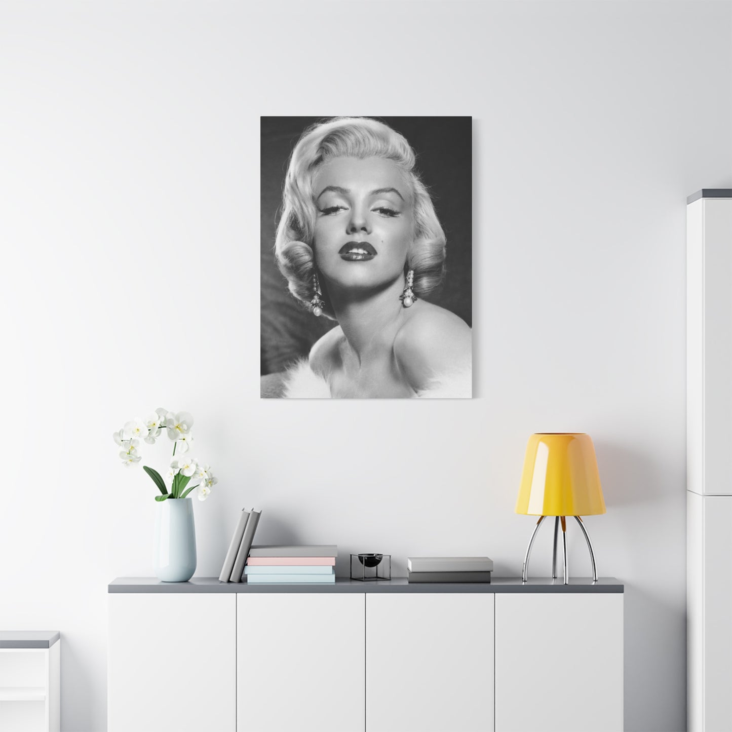 Grayscale Marilyn Monroe Beautiful Poster Wall Art & Canvas Prints