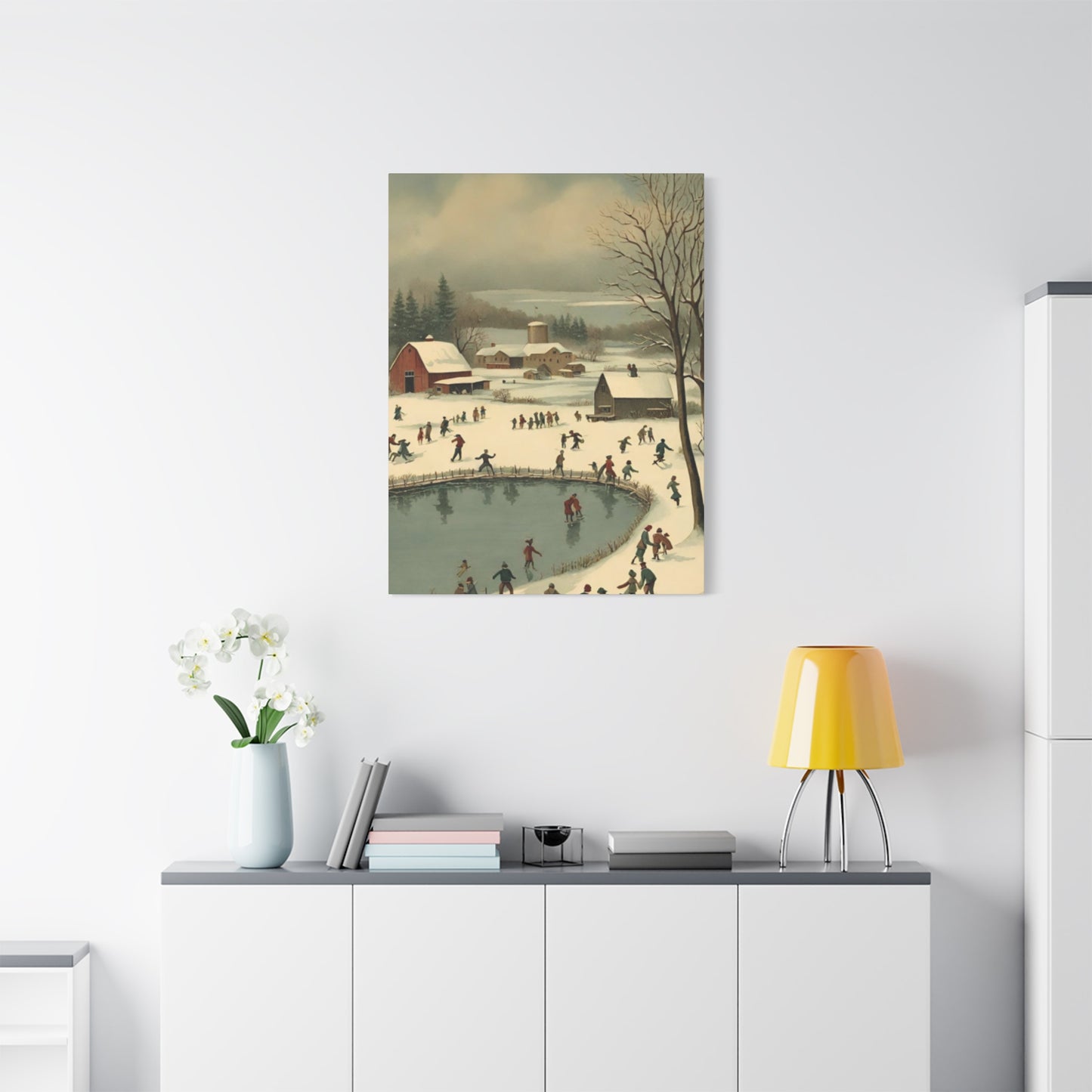 People Enjoying In Snow Wall Art & Canvas Prints