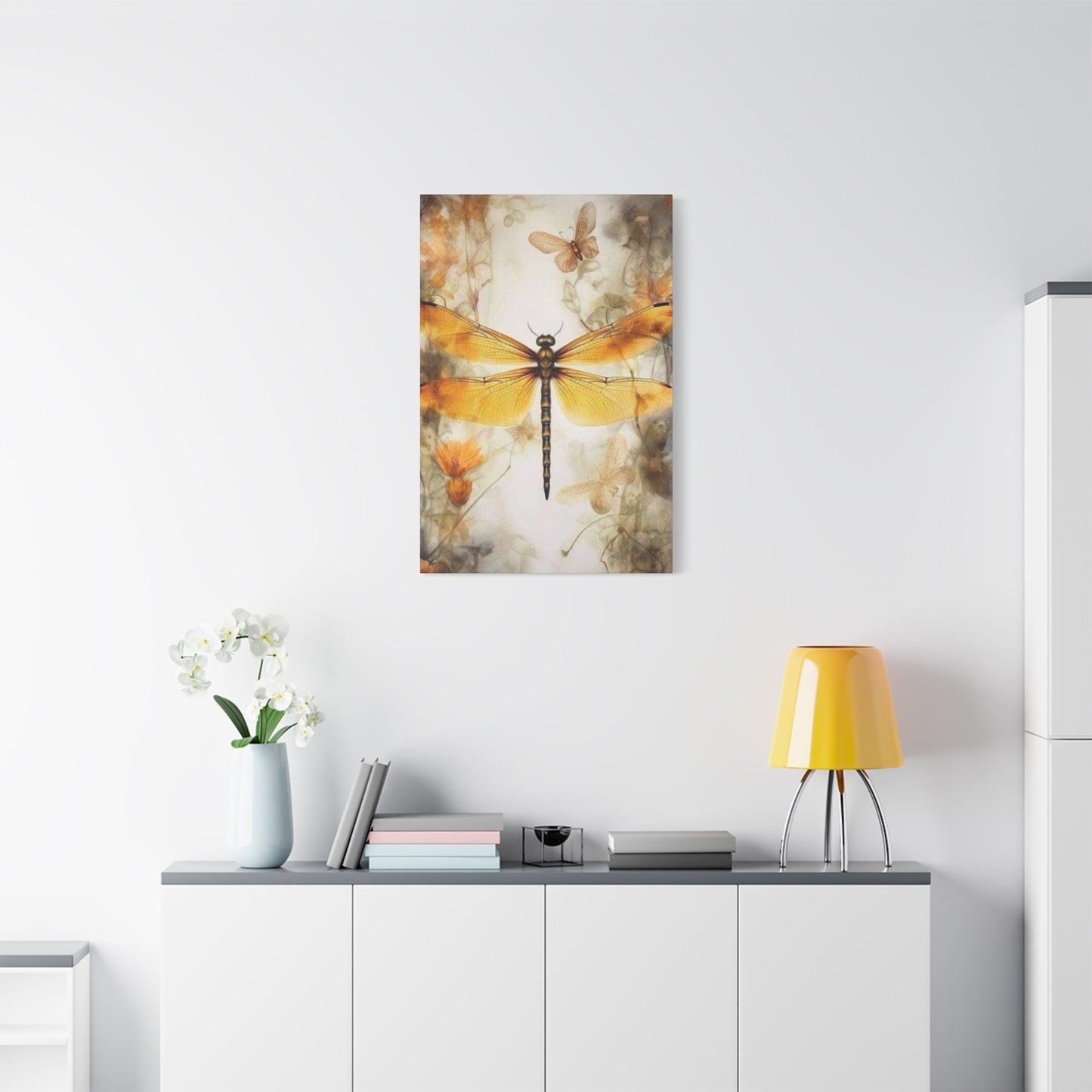 Light Brown Wing Dragonfly Wall Art & Canvas Prints