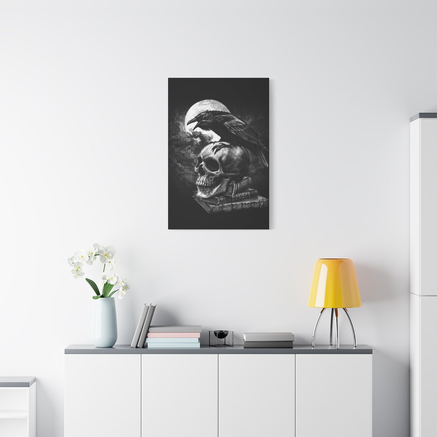 Scary Crow Skull Wall Art & Canvas Prints