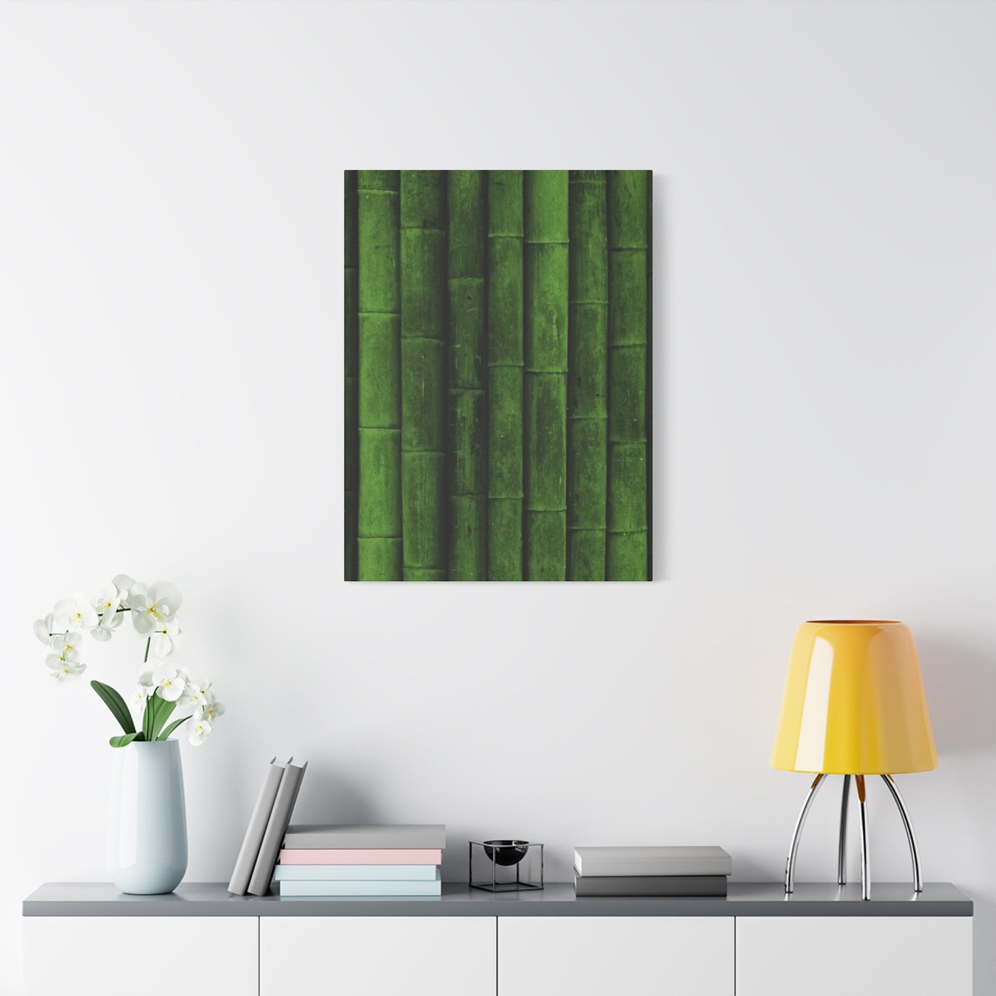 Olive Green Bamboo Painting Wall Art & Canvas Prints