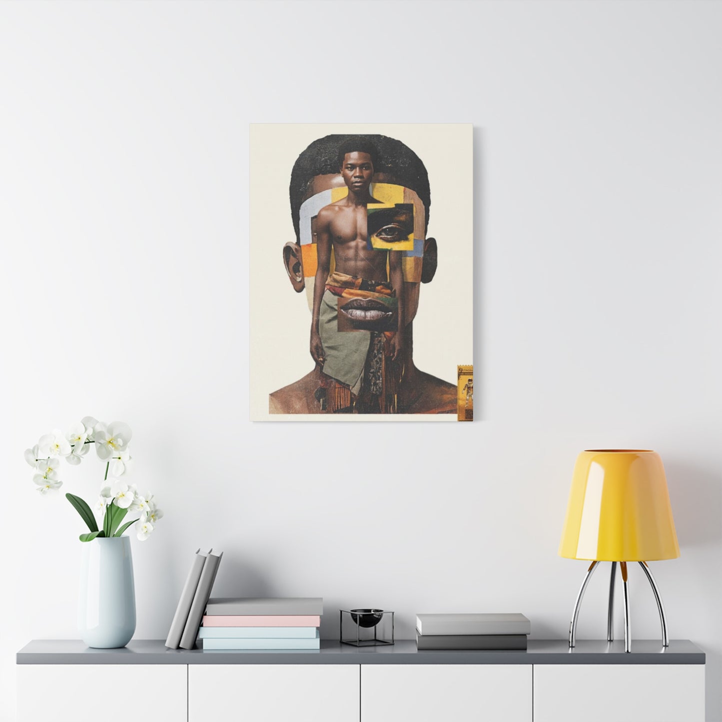 African Boy Mixed Media Wall Art & Canvas Prints