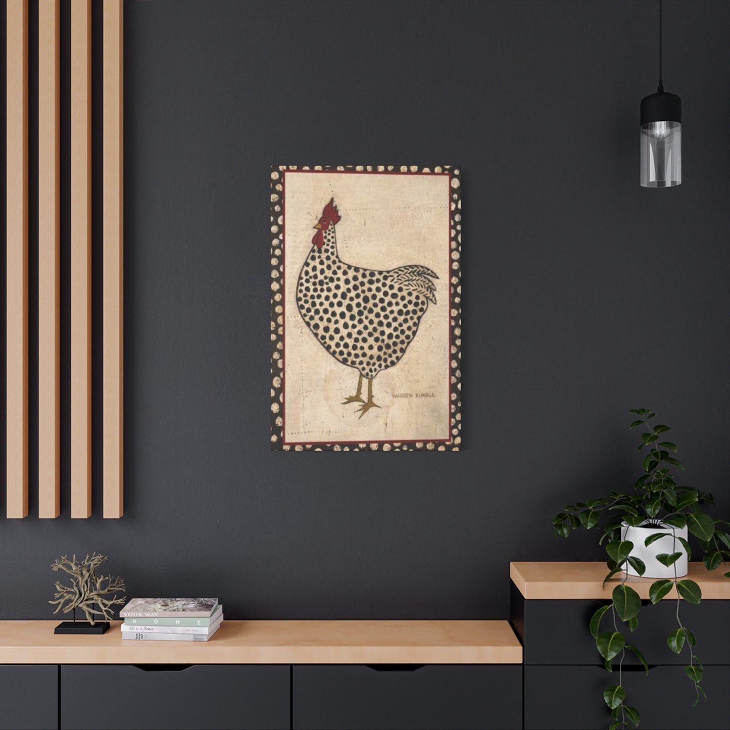 Chicken Drawing Kimble Warren Wall Art & Canvas Prints