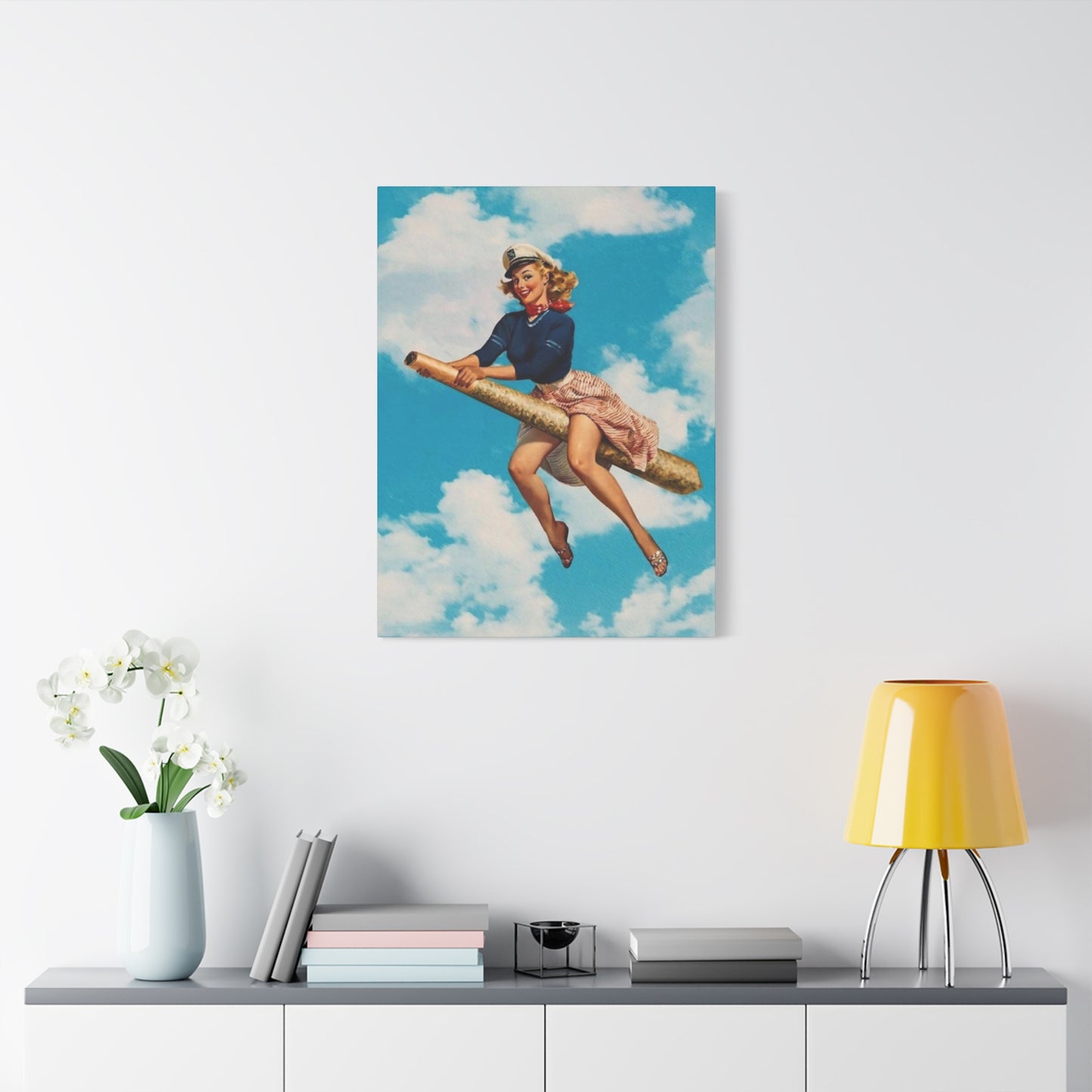 Angel On Joint Marijuana Wall Art & Canvas Prints