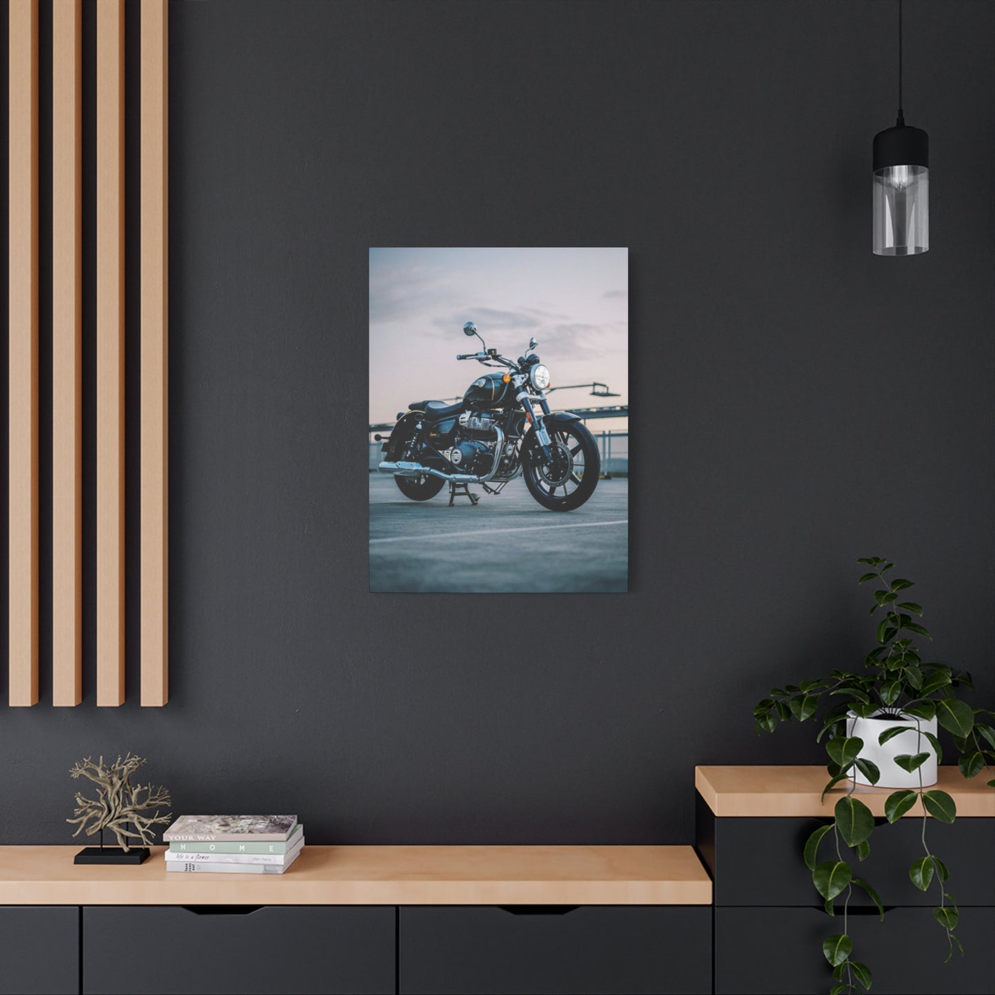 Classic Retro Indian Motorcycle Wall Art & Canvas Prints