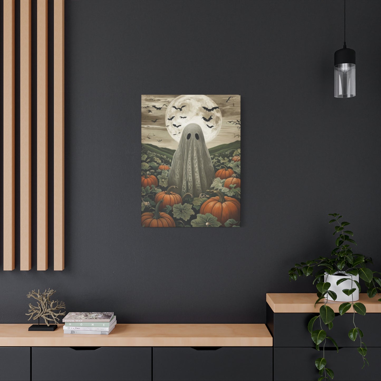 Full Moon Scarecrow Painting Wall Art & Canvas Prints