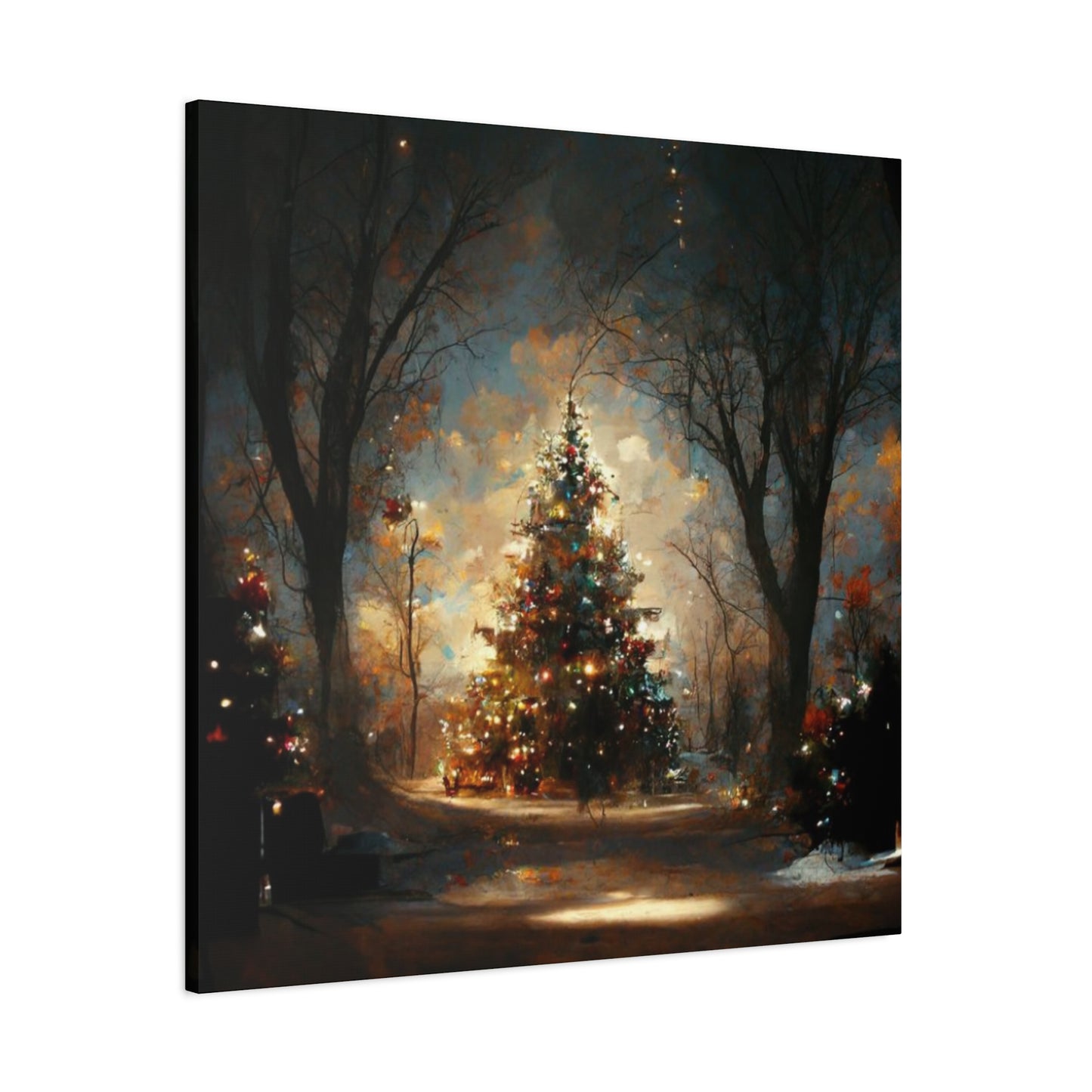 Lighted Christmas Tree Wall Art & Canvas Prints