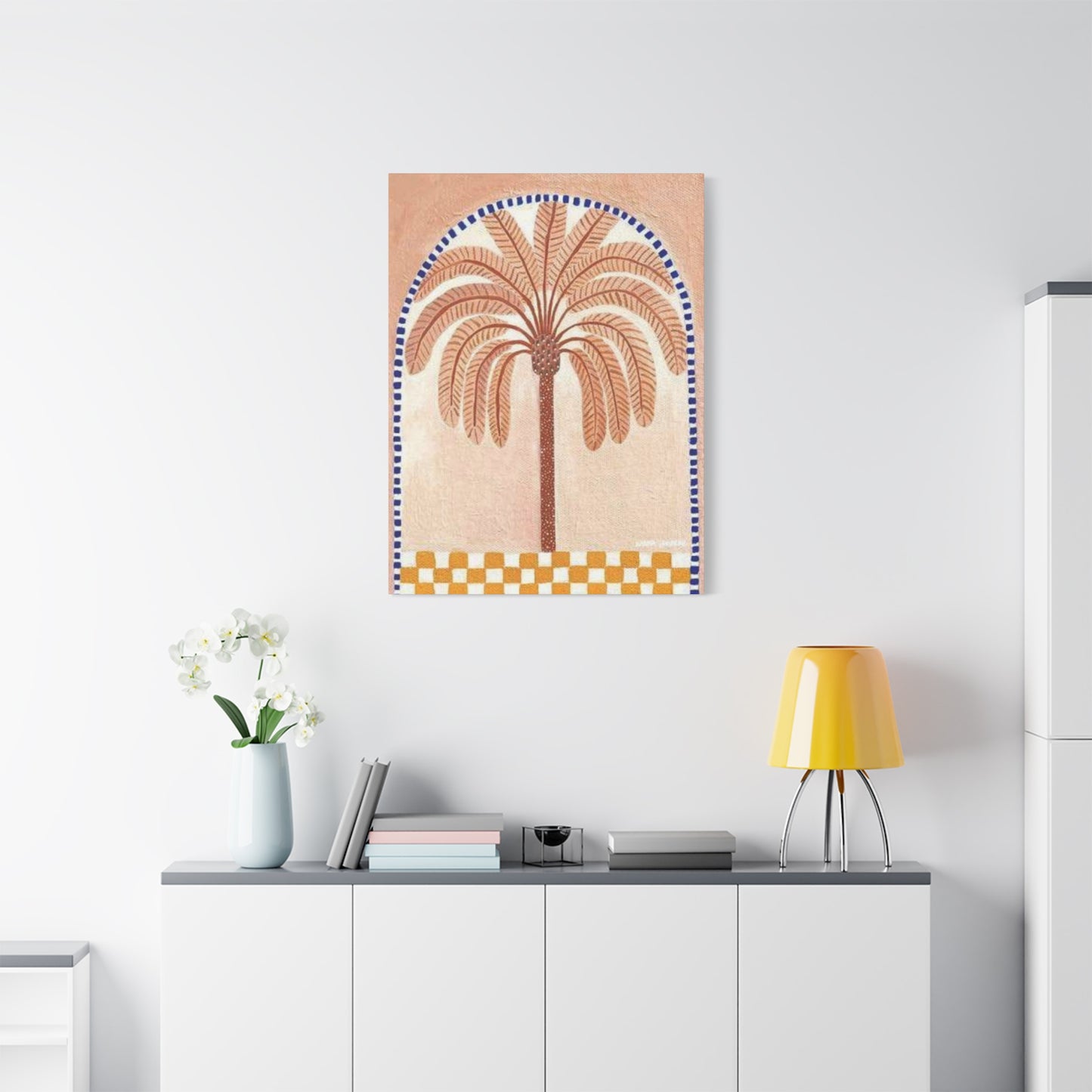 Palm Tree In Egyptian Architecture Wall Art & Canvas Prints