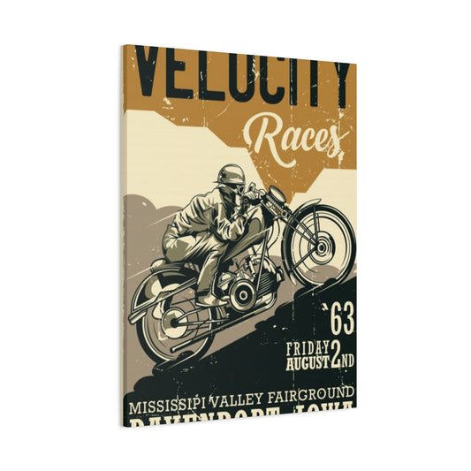 Velocity Races Motorcycle Wall Art & Canvas Prints