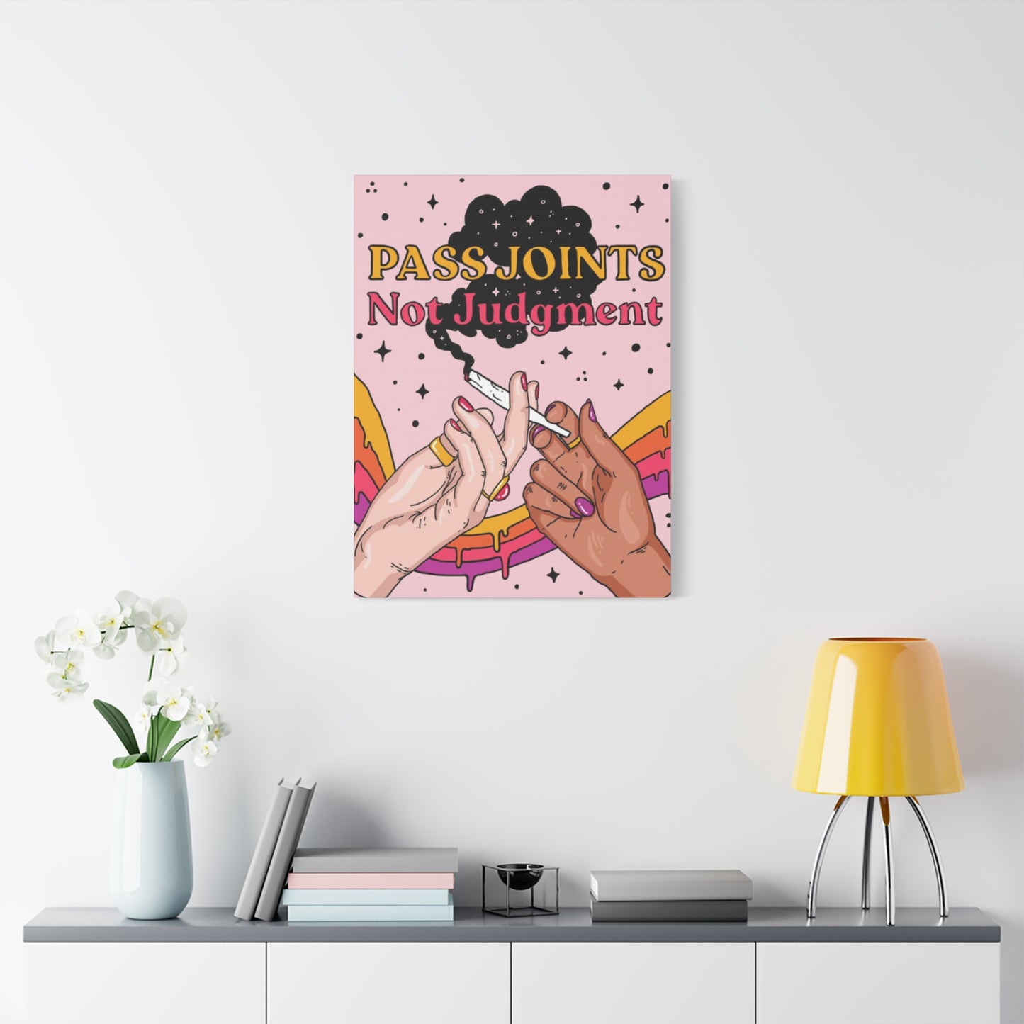 Pass Joints Marijuana Wall Art & Canvas Prints