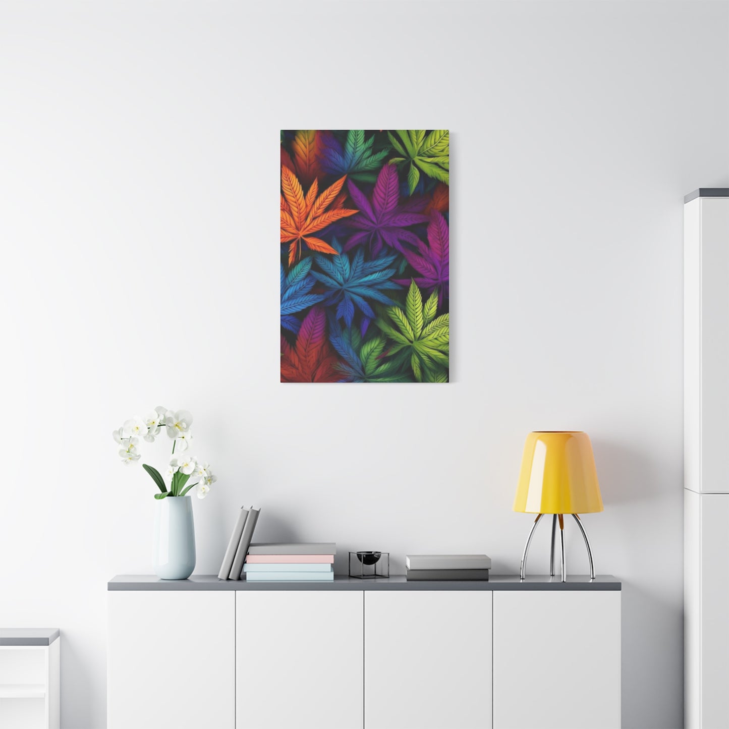 Colorful Cannabis Plant Marijuana Wall Art & Canvas Prints