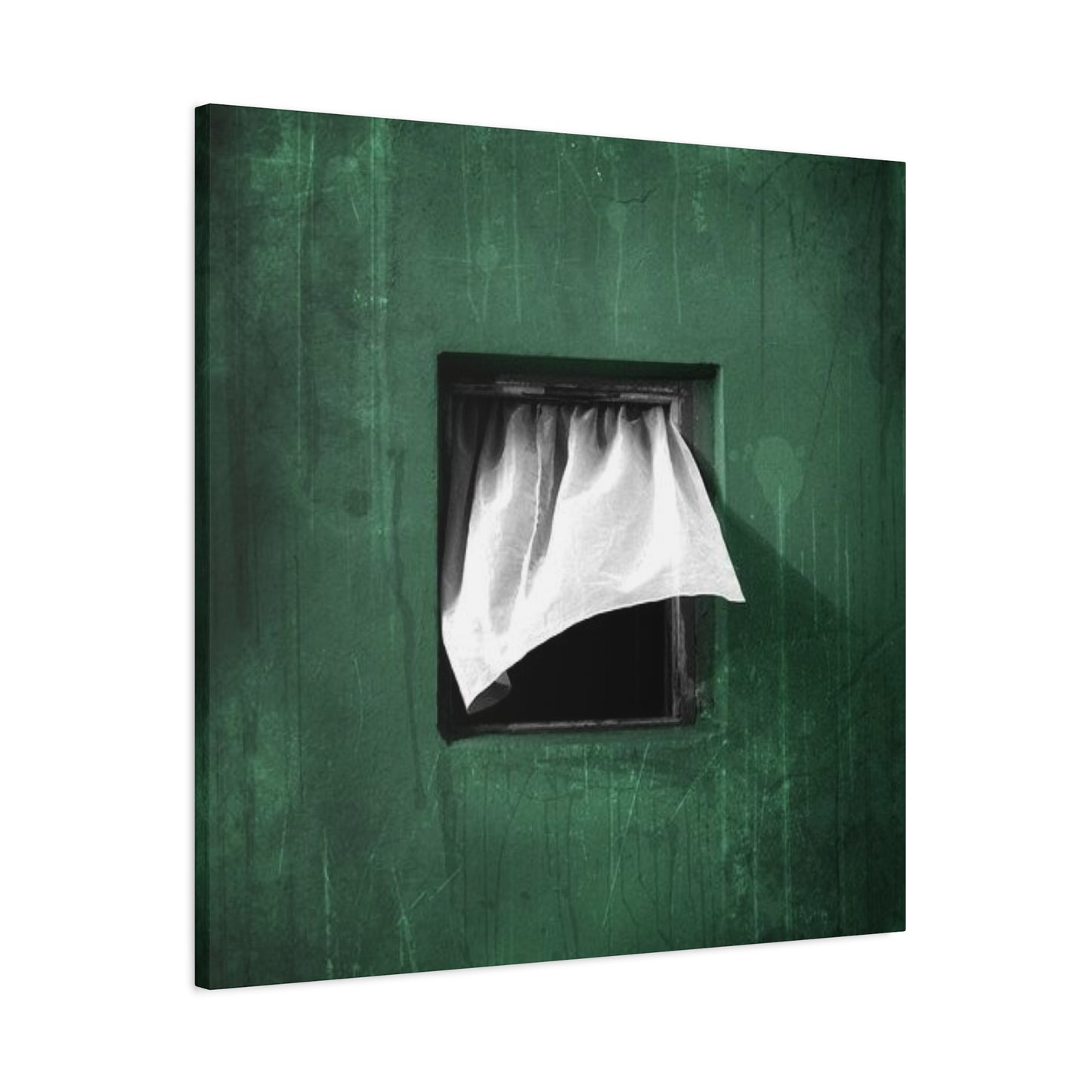 Olive Green Window Curtain Wall Art & Canvas Prints