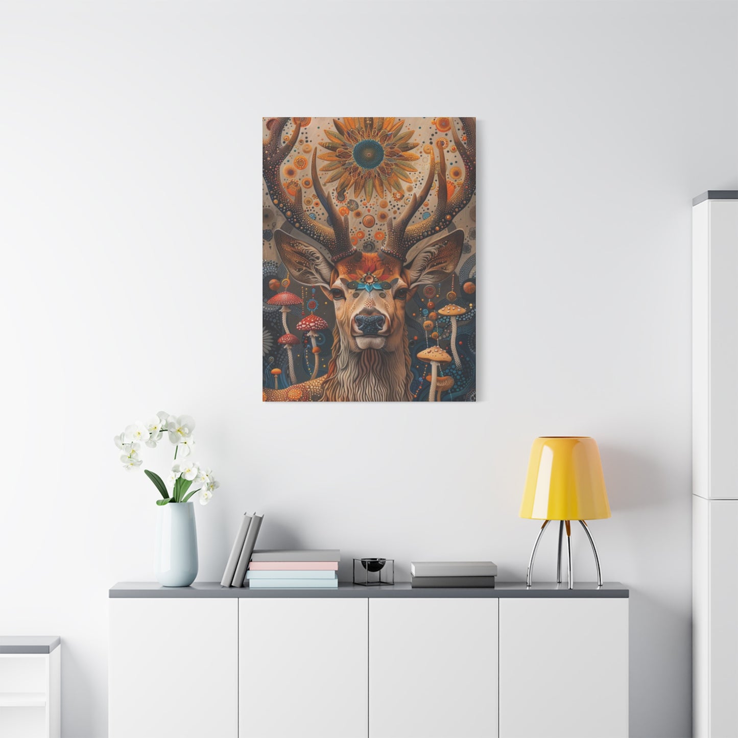 Deer & Mushroom Wall Art & Canvas Prints