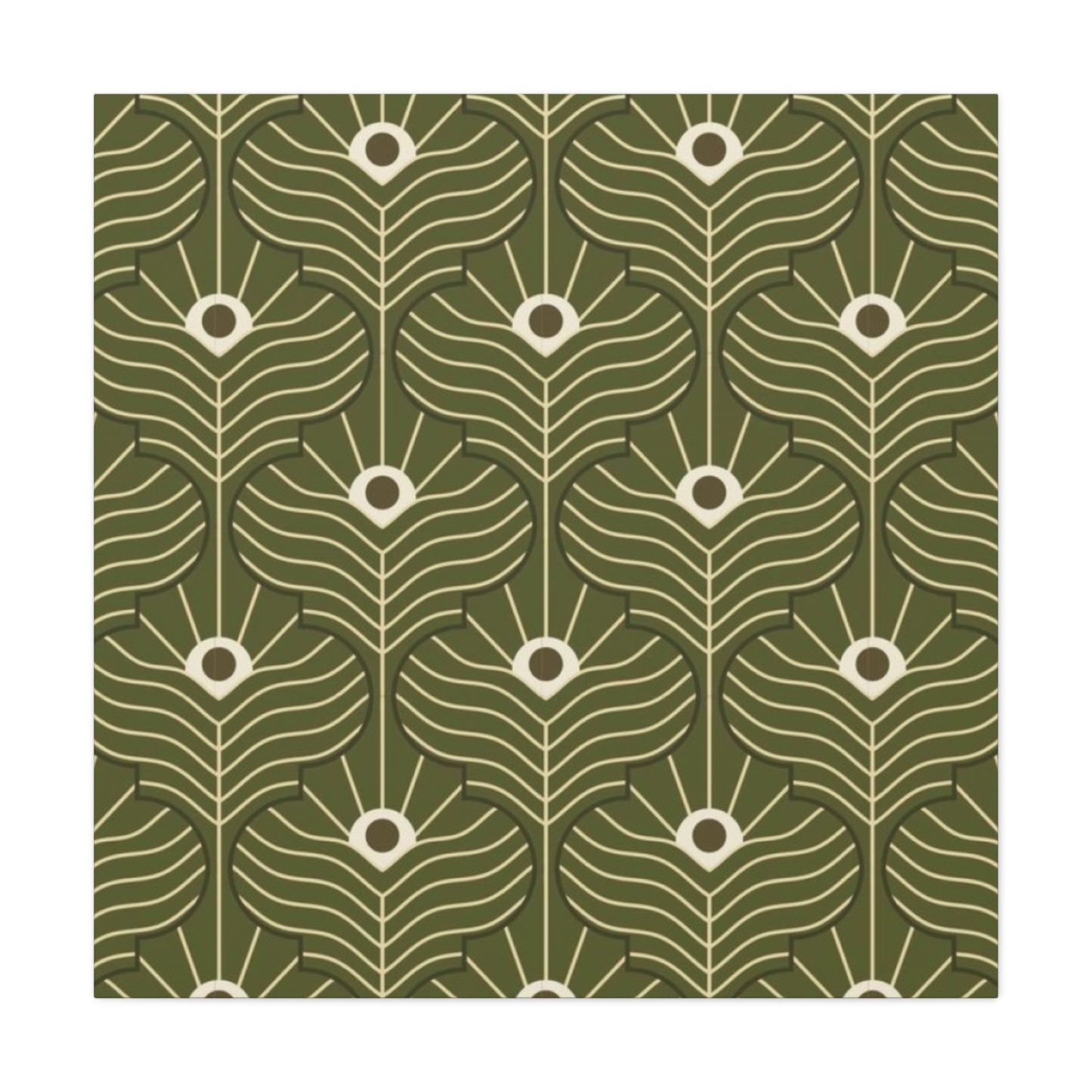 Green Pattern In Moroccan Wall Art & Canvas Prints