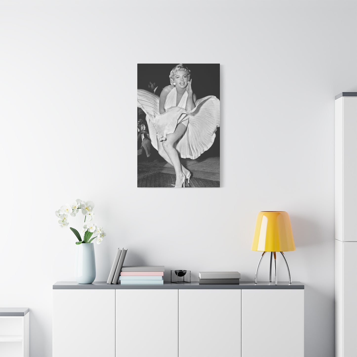 Greyscale Beautiful Marilyn Monroe Candid Photo Wall Art & Canvas Prints