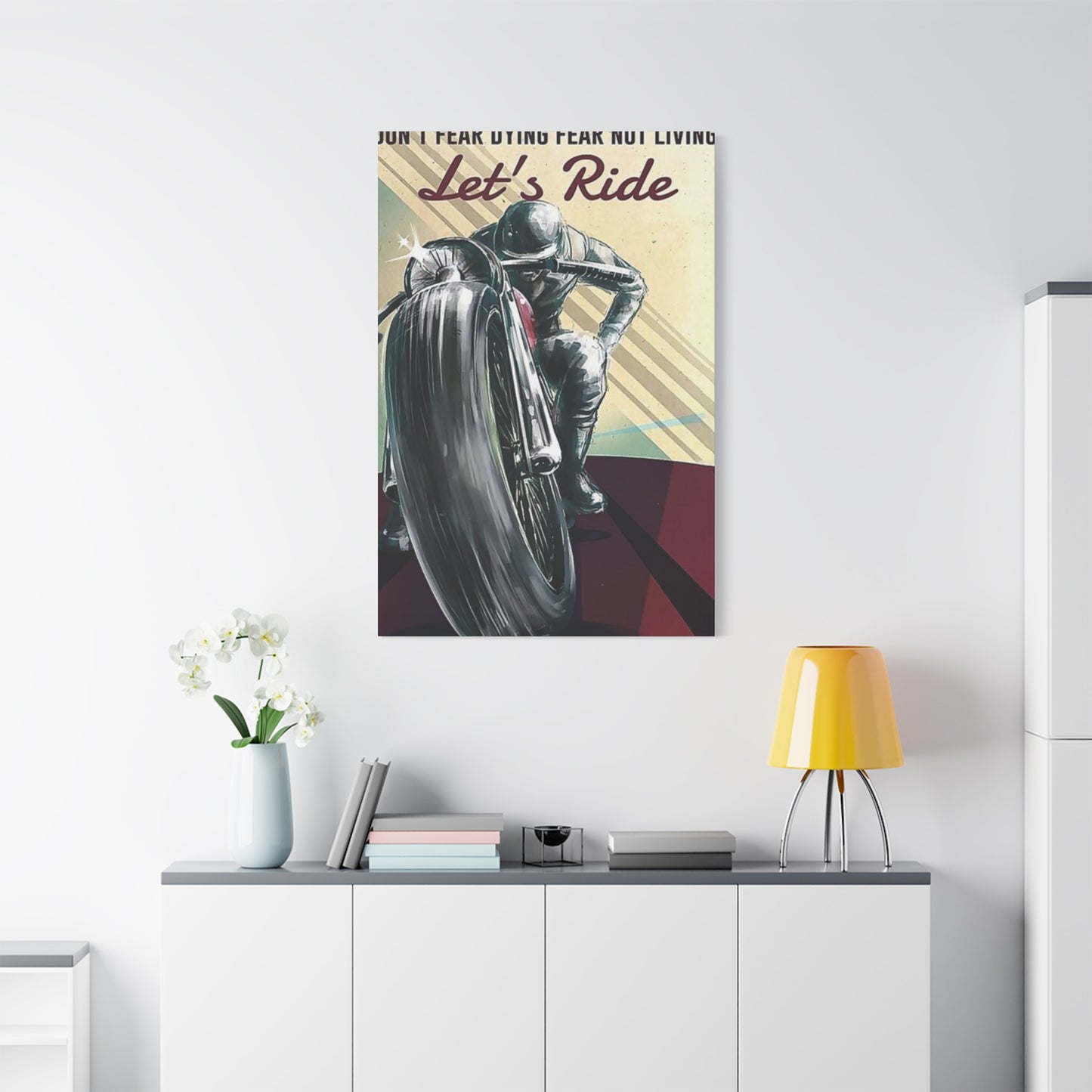 Let's Ride Poster Motorcycle Wall Art & Canvas Prints