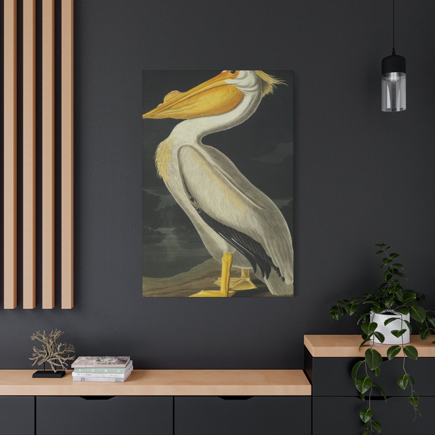 Fat Beak Pelican Painting Wall Art & Canvas Prints