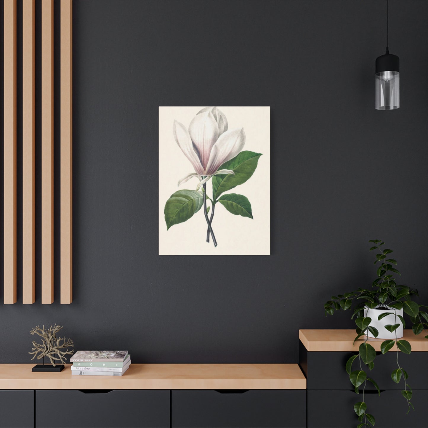 Beautiful Pink Magnolia Flower Painting Wall Art & Canvas Prints