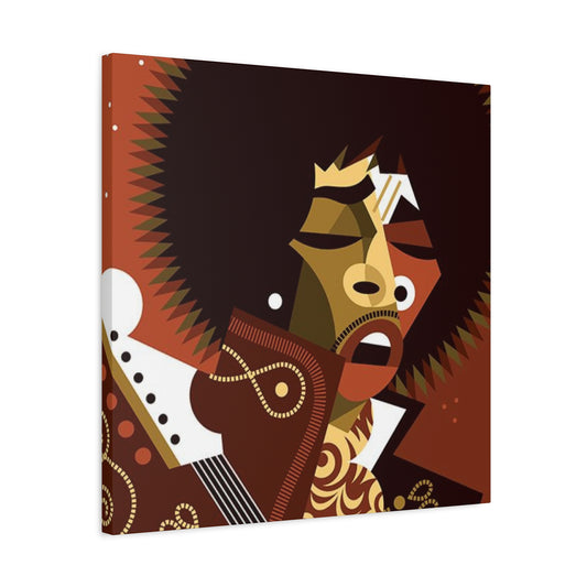 Jimi Hendrix Cartoon Poster Wall Art & Canvas Prints