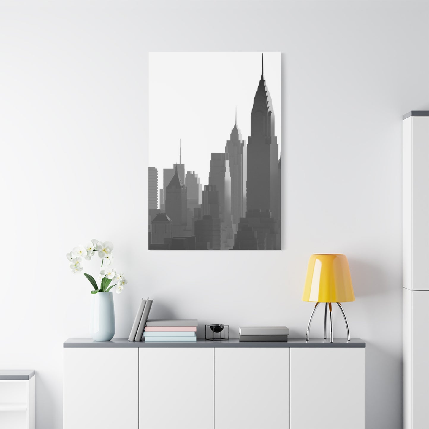 Monochrome City Skyline NYC Skyline Wall Art & Canvas Prints