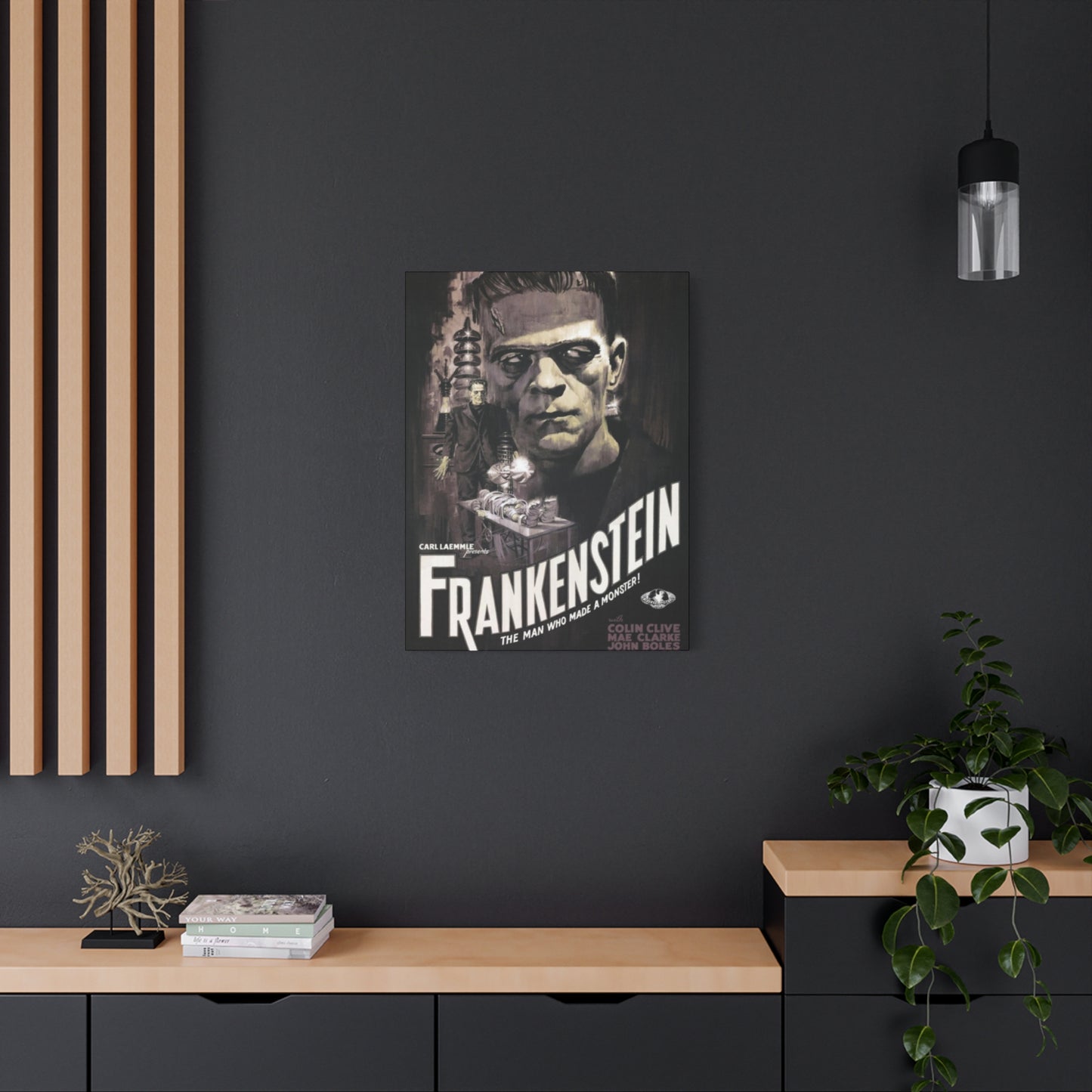 Frankenstein Horror Movie Poster Wall Art & Canvas Prints