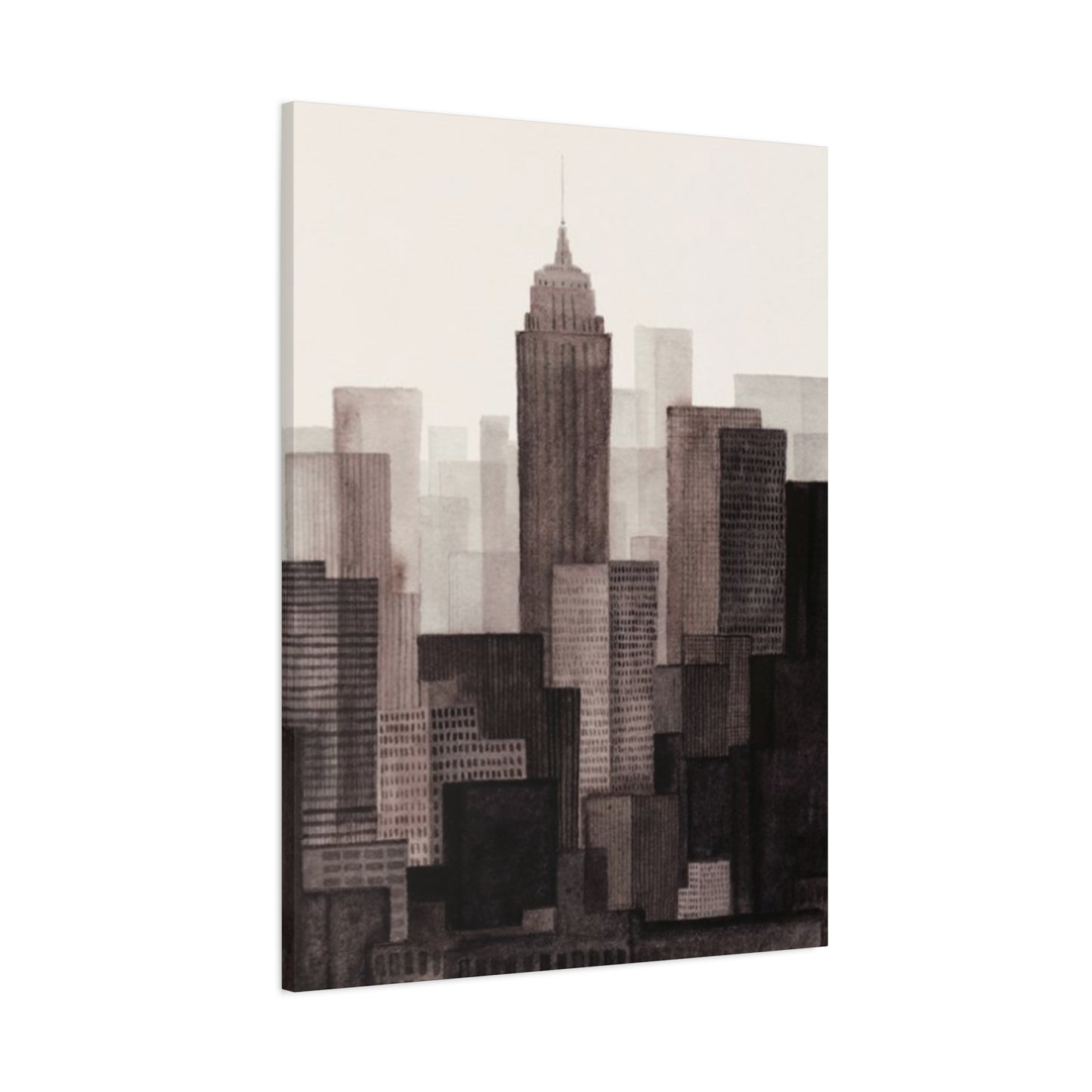 Black & White City Skyline NYC Skyline Wall Art & Canvas Prints