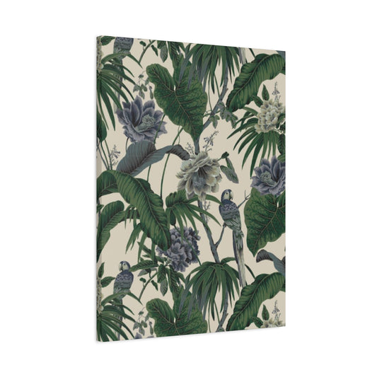 Palm Tree & Flowers In Wildlife Wall Art & Canvas Prints