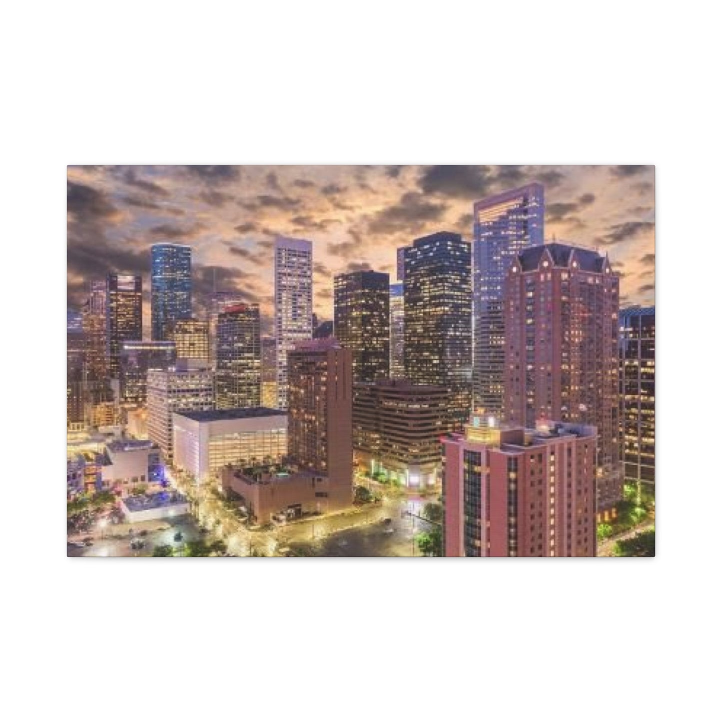 Beautiful Evening Houston Skylines Wall Art & Canvas Prints