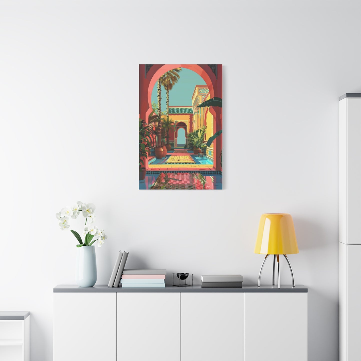 Red & Yellow Architecture in Moroccan Wall Art & Canvas Prints