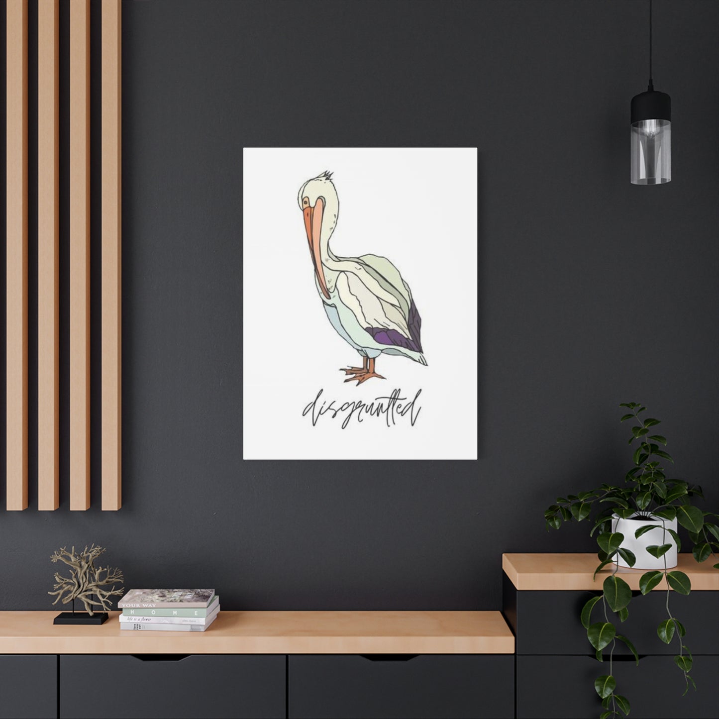 Colorful Pelican Drawing Wall Art & Canvas Prints