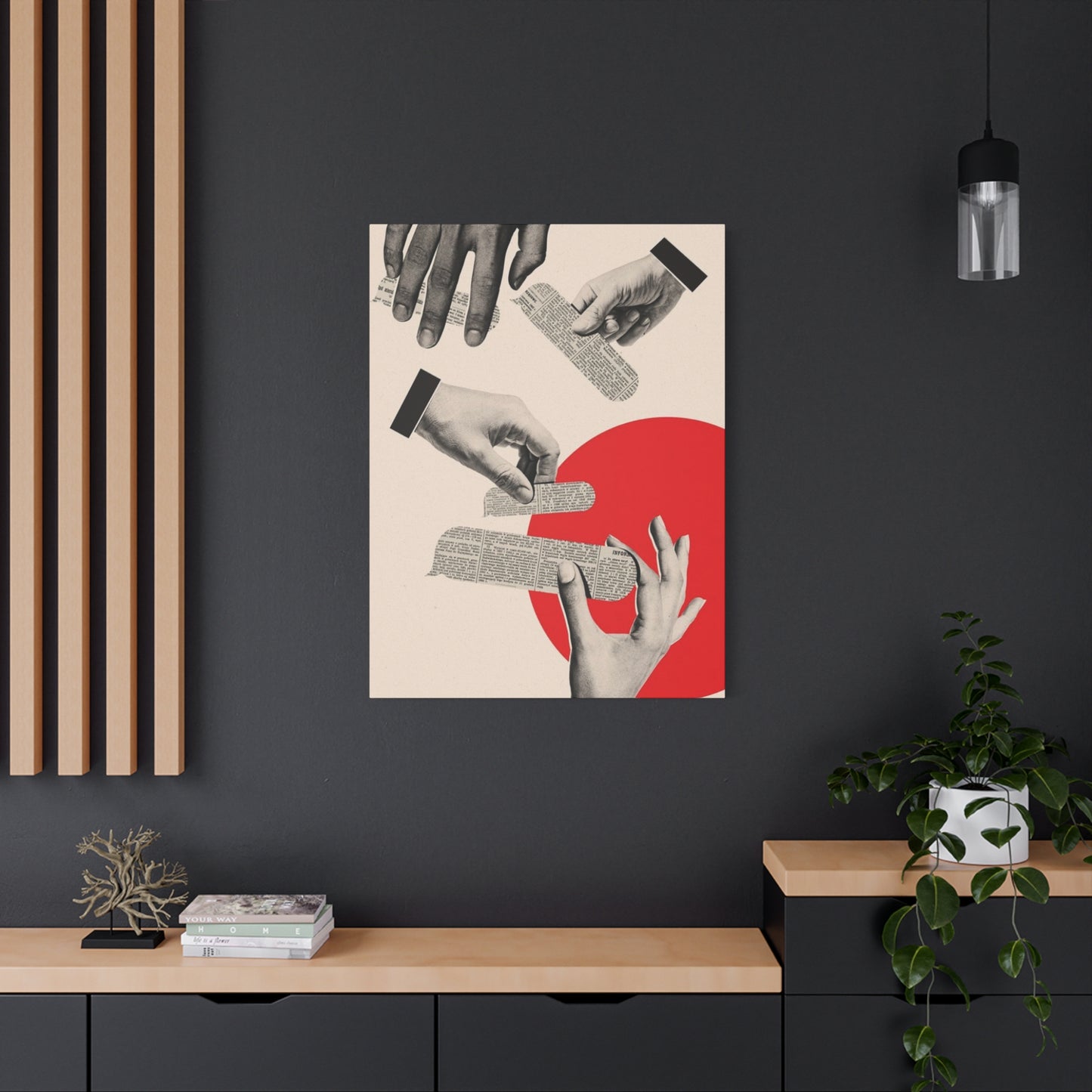 Chit Paper Abstract Mixed Media Wall Art & Canvas Prints