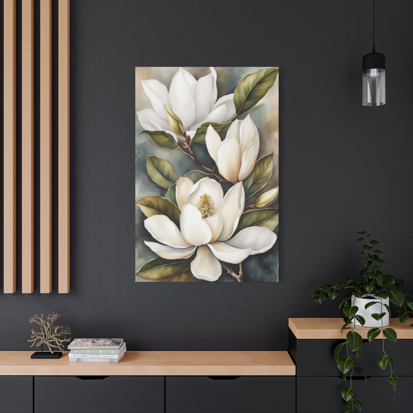 White Magnolia Flower Plant Wall Art & Canvas Prints