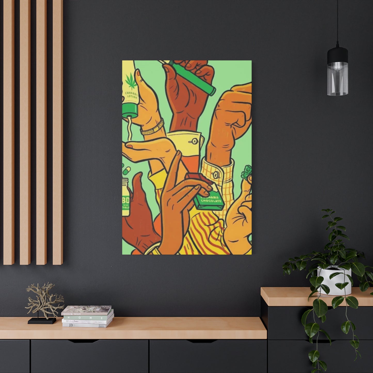 Colorful Cannabis Chocolate Box Marijuana Wall Art & Canvas Prints