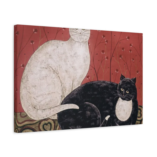 Black & White Cat Kimble Warren Wall Art & Canvas Prints