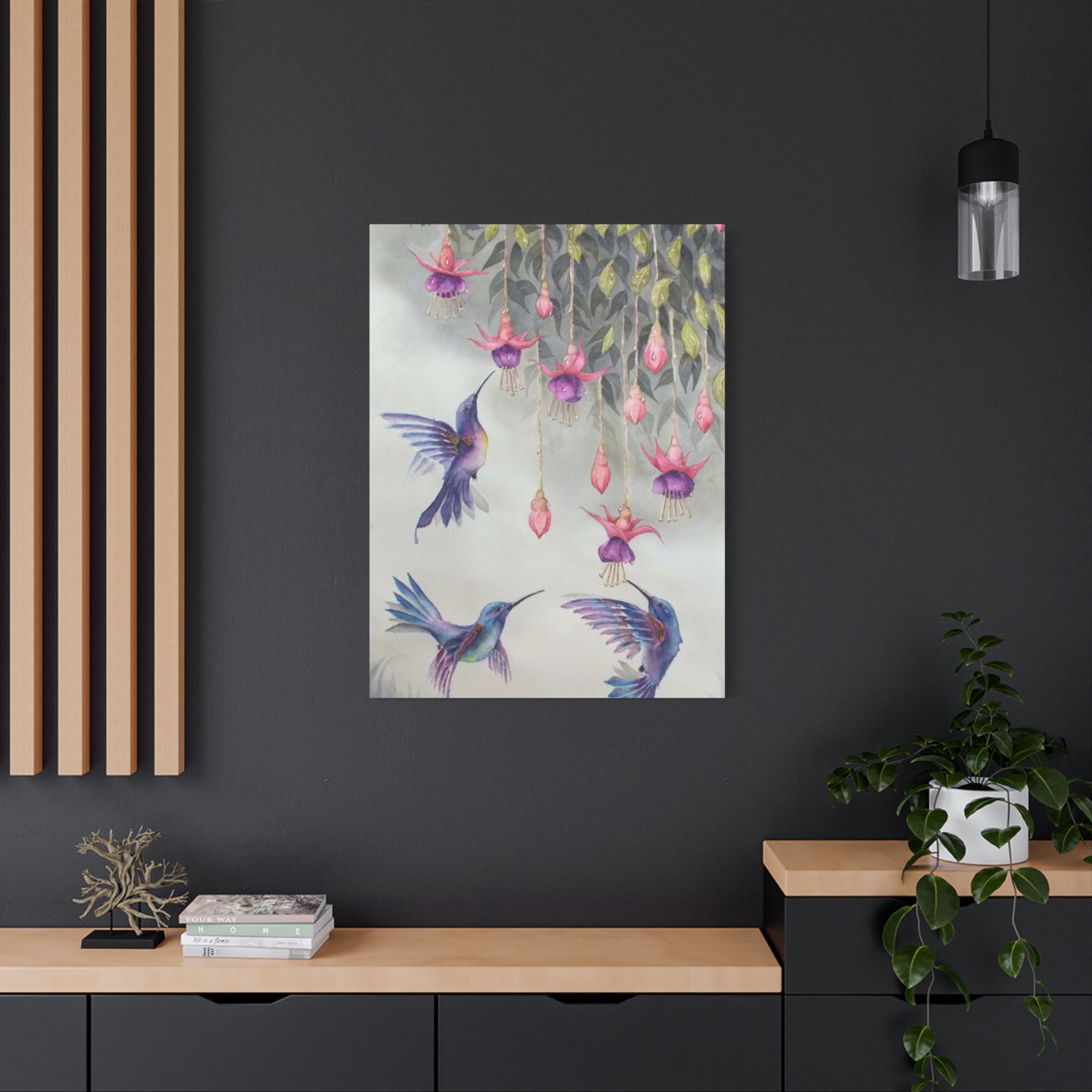 Humming Bird Trio Painting Wall Art & Canvas Prints