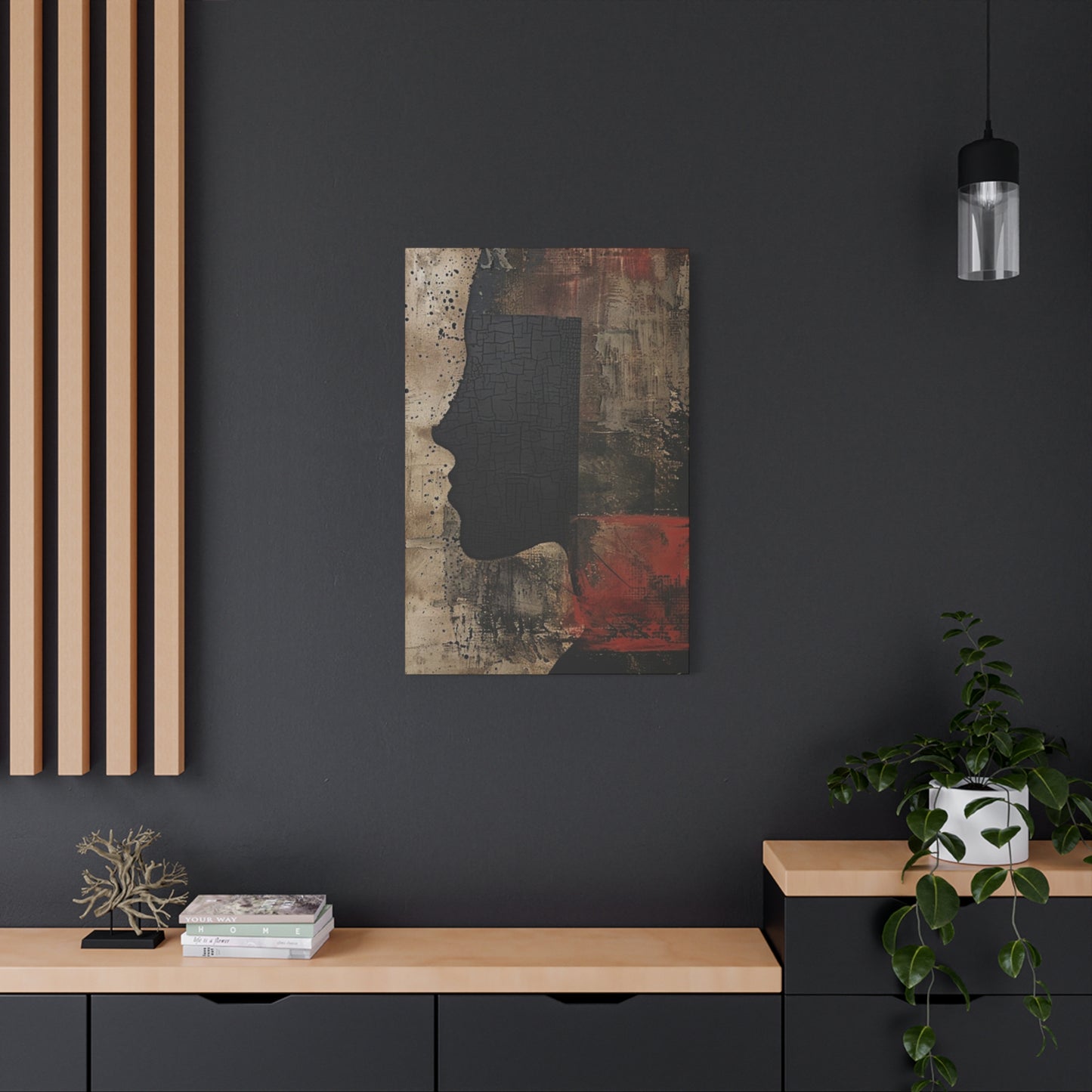 Face Silhouette Modernism Wall Art & Canvas Prints