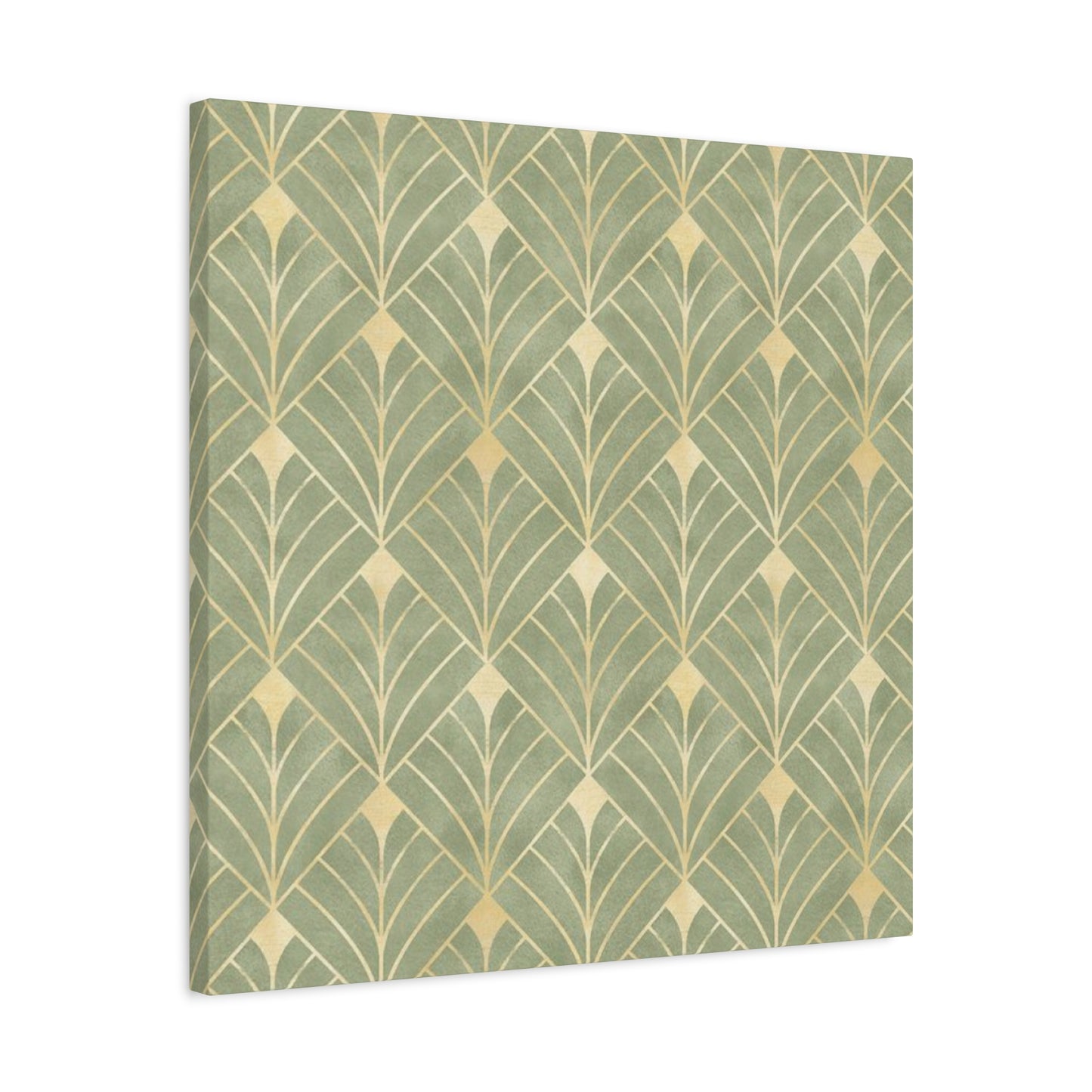 Light Olive Green Pattern Painting Wall Art & Canvas Prints