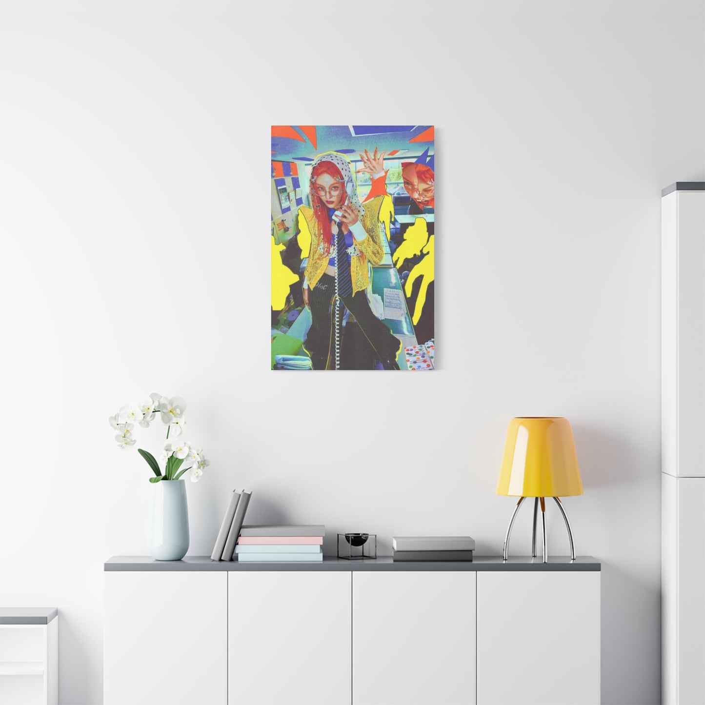 Singing Women Abstract Mixed Media Wall Art & Canvas Prints