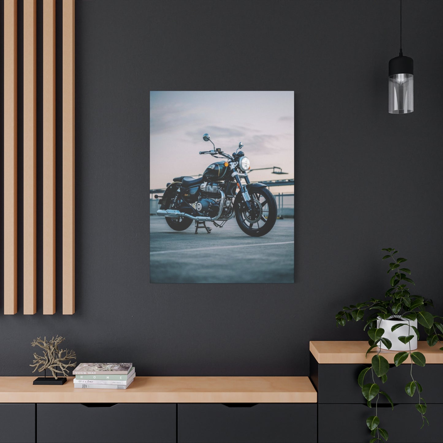 Classic Retro Indian Motorcycle Wall Art & Canvas Prints