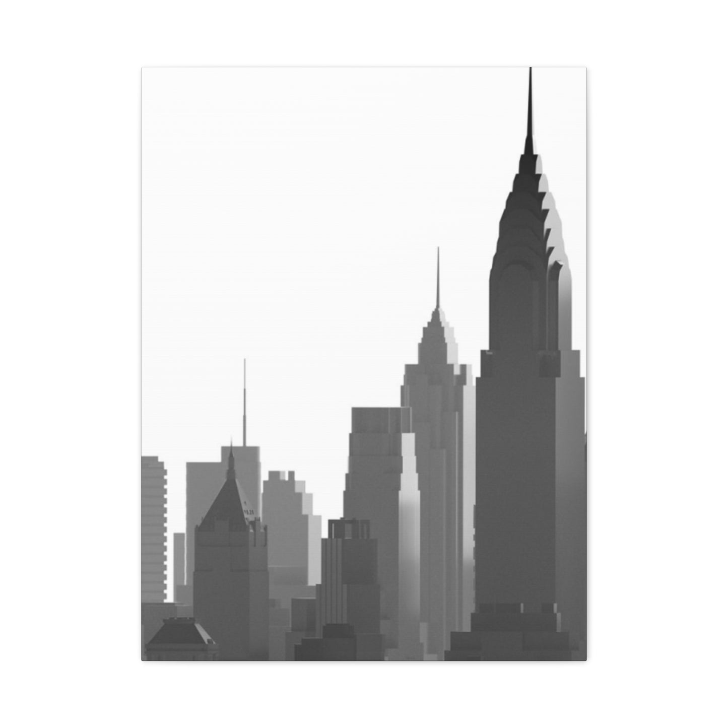 Monochrome City Skyline NYC Skyline Wall Art & Canvas Prints