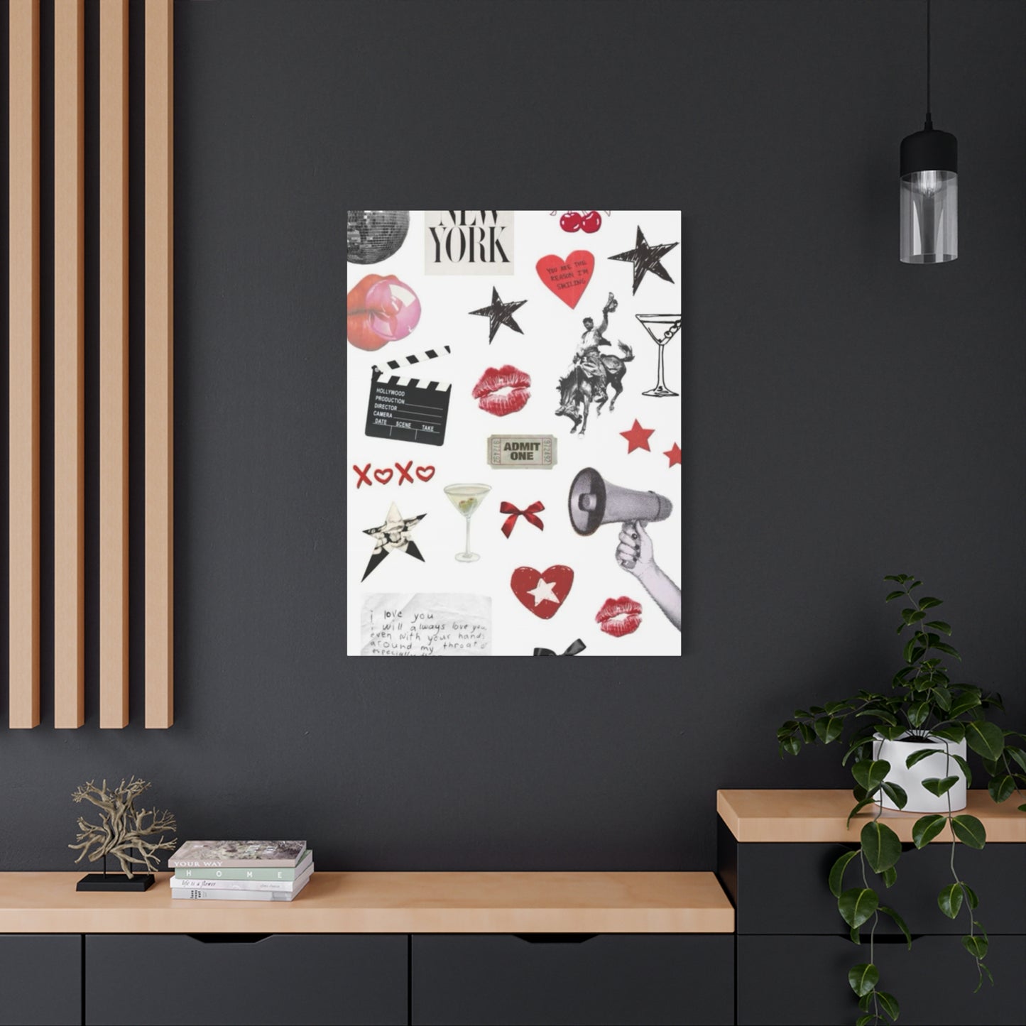 Lips Painting Wall Art & Canvas Prints