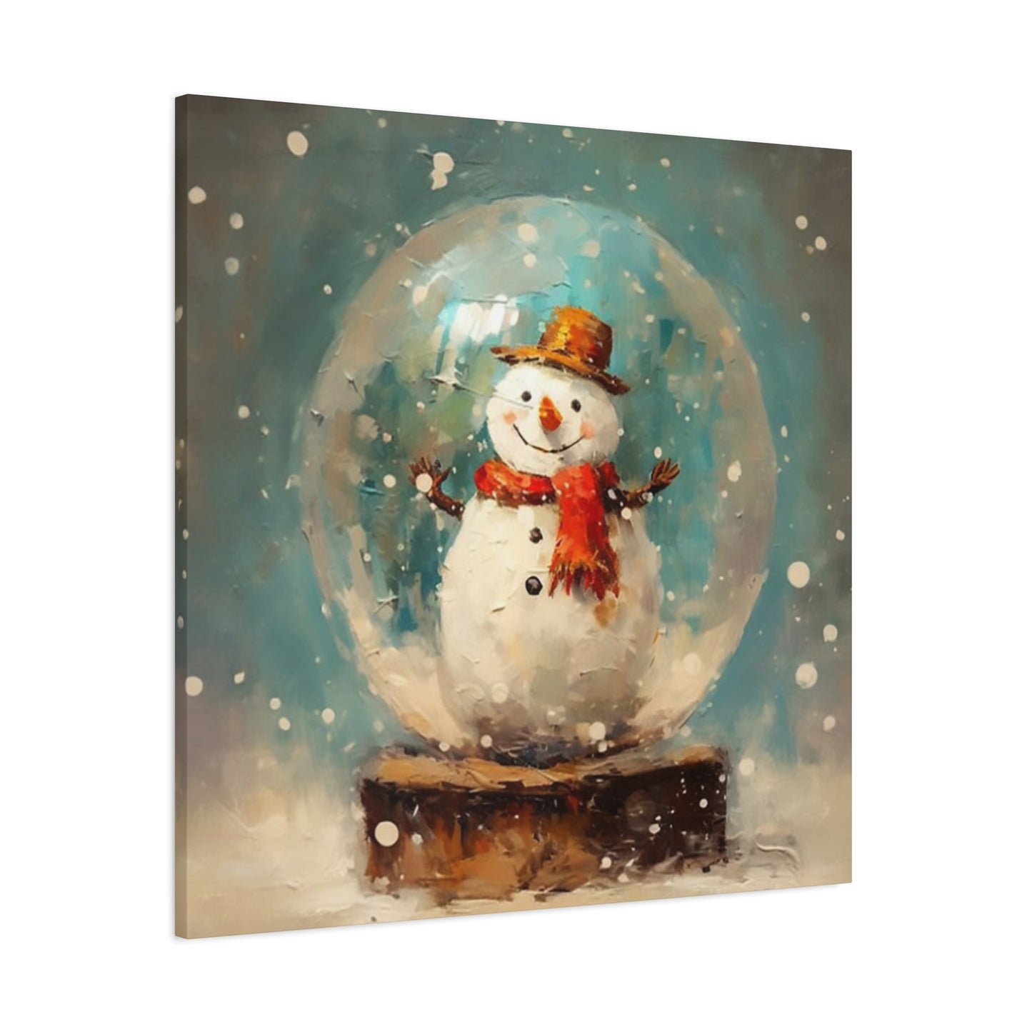 Snowman Snow Globe Wall Art & Canvas Prints