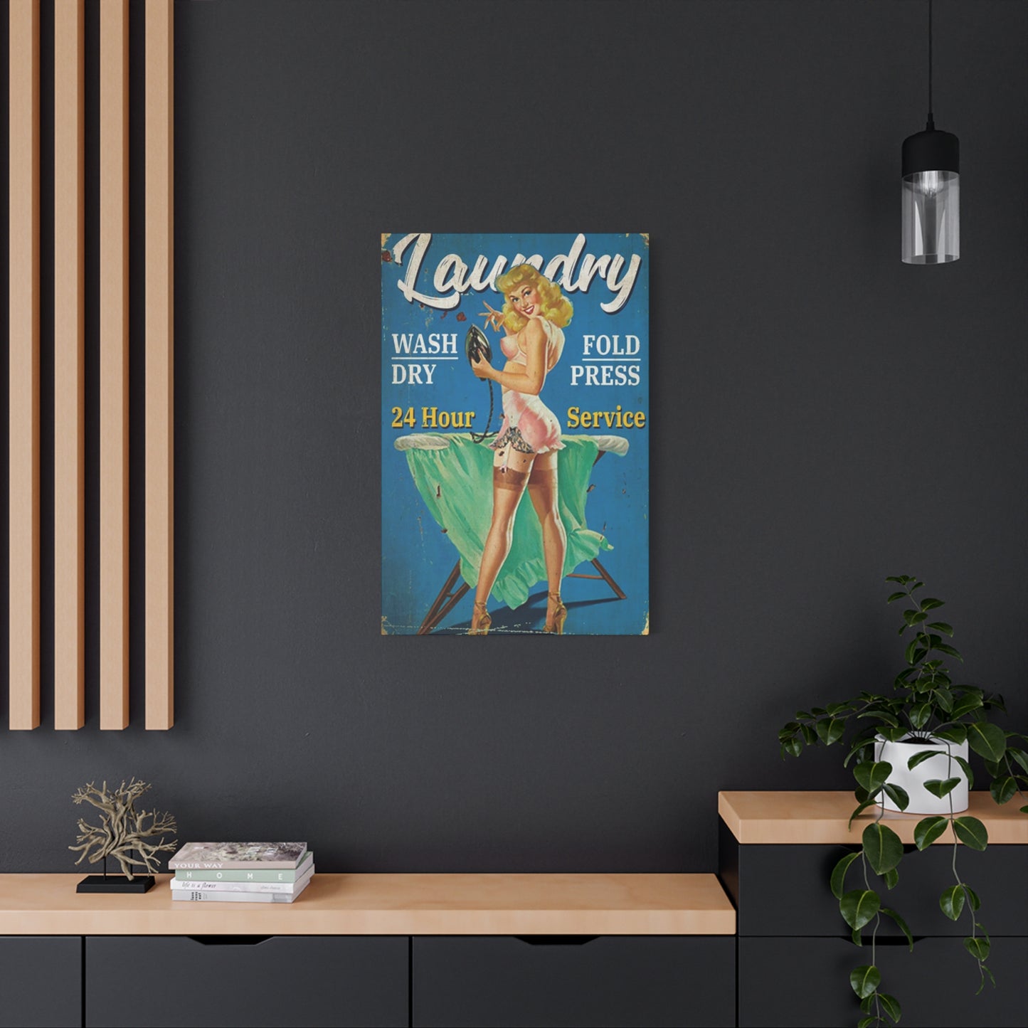 Advertisement Poster Laundry Wall Art & Canvas Prints