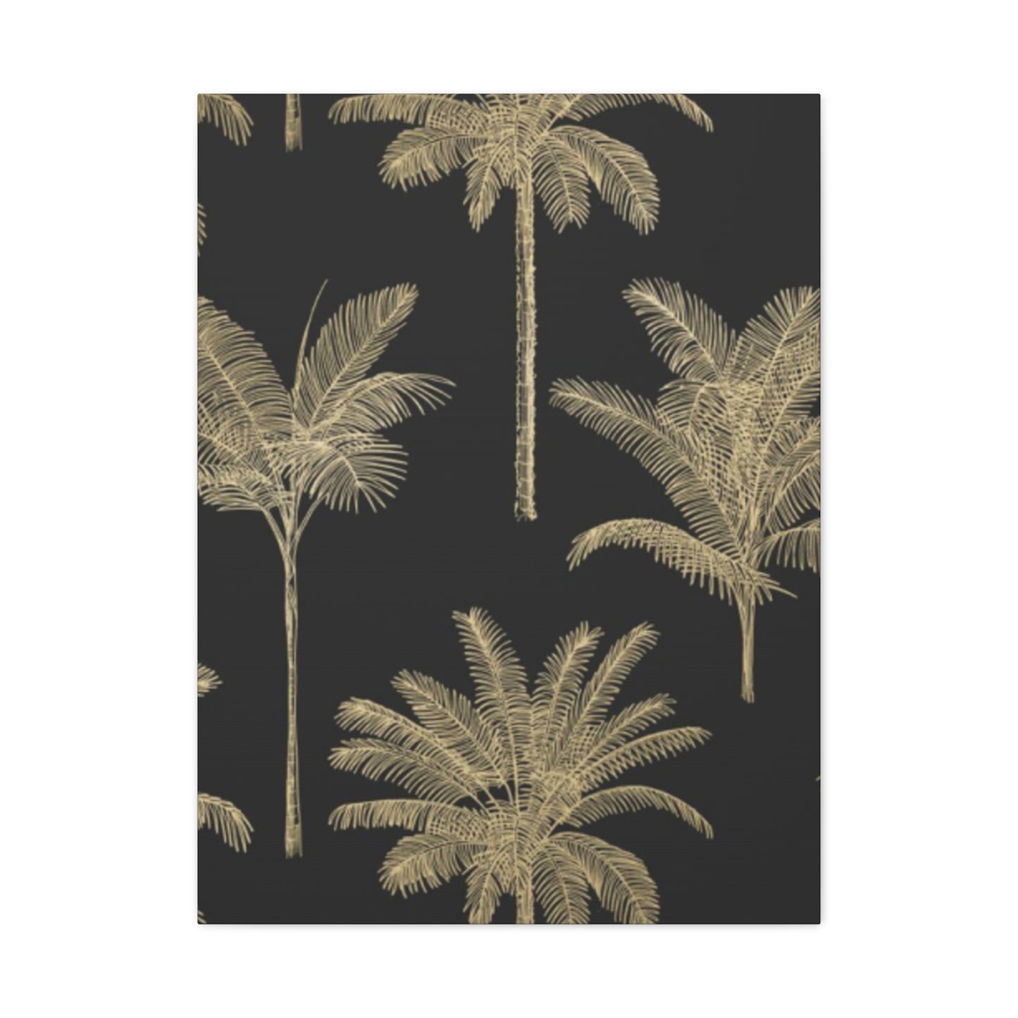 Blue & Golden Palm Tree Wall Art & Canvas Prints