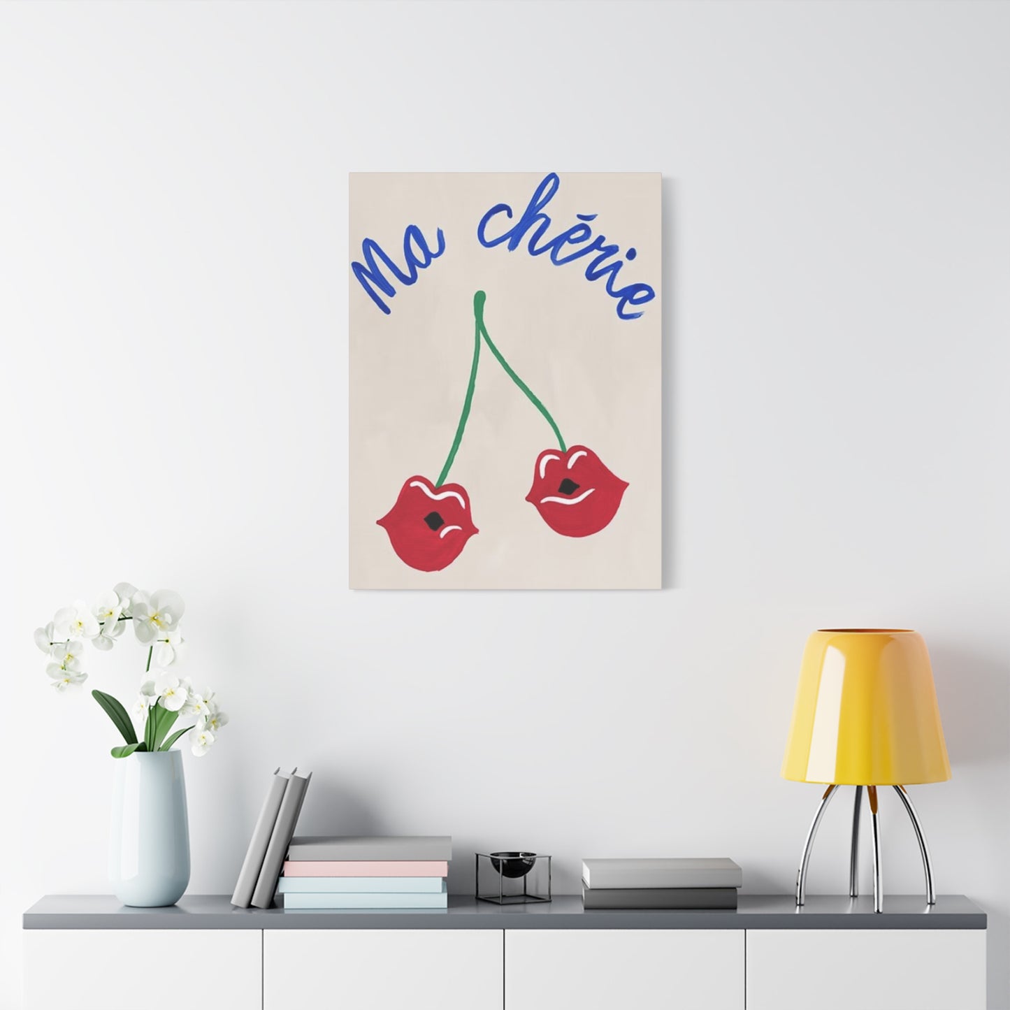 Lips Shaped Cherry Wall Art & Canvas Prints