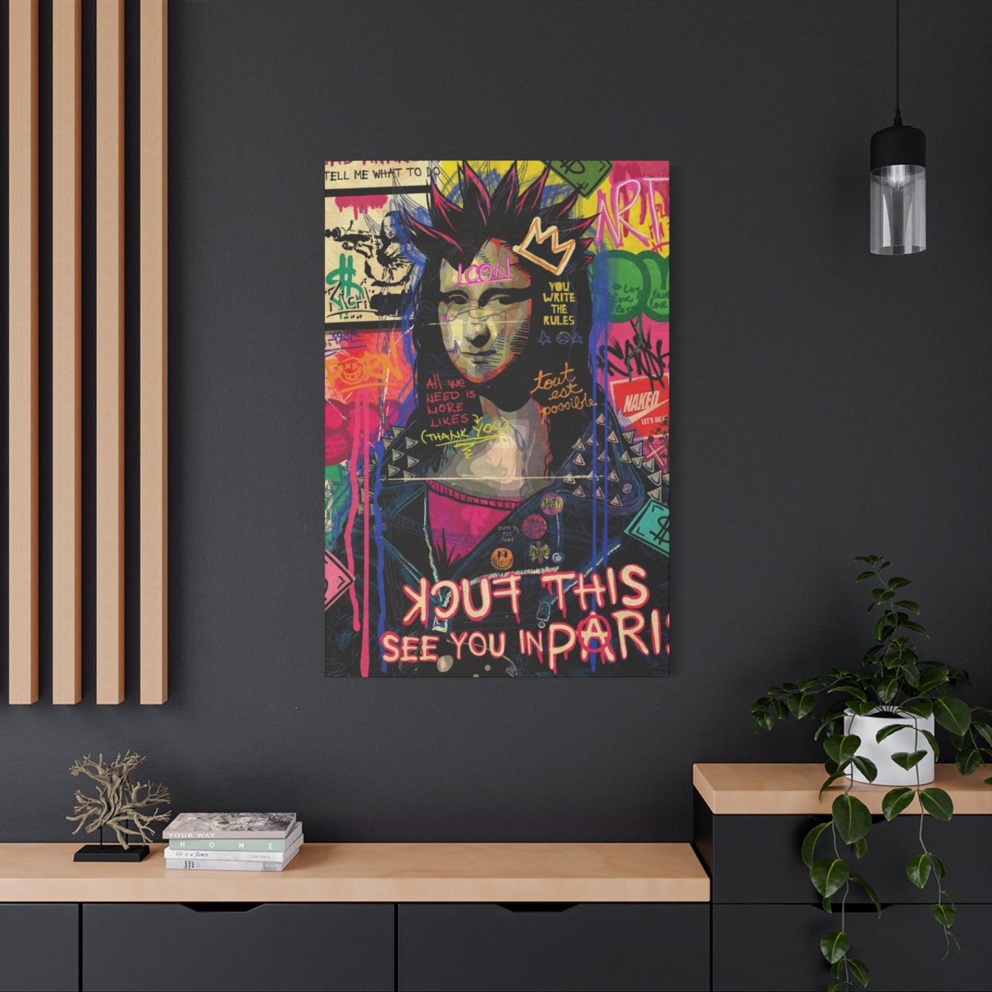 Mona Lisa Abstract Mixed Media Wall Art & Canvas Prints